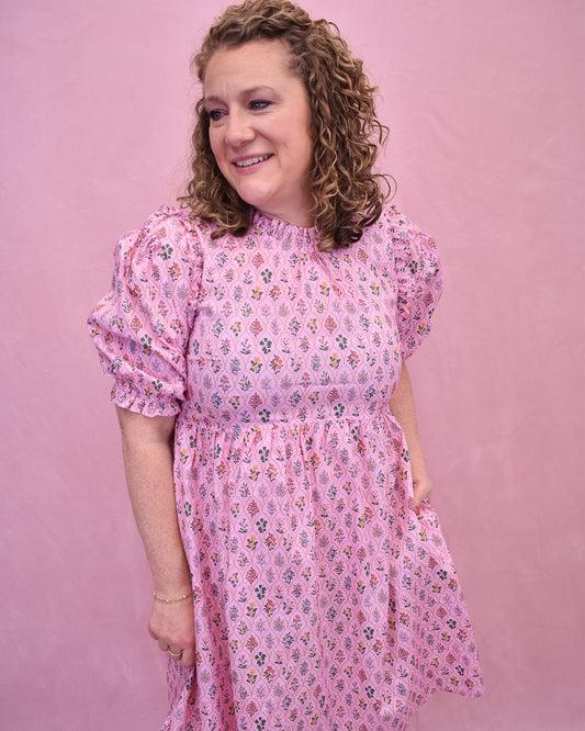 Favorite Story Line Puff Sleeve Dress