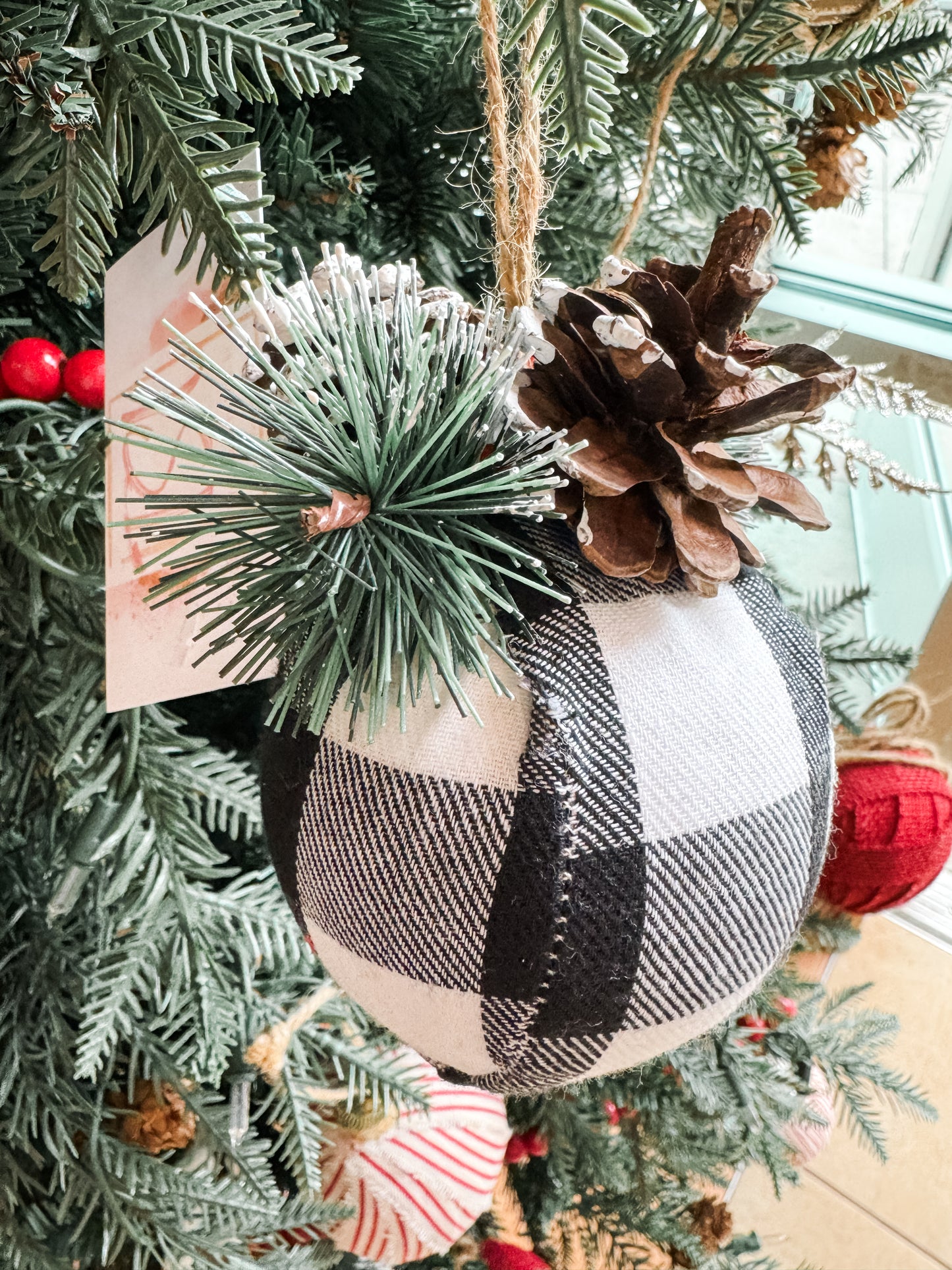 Checkered Ball Ornament
