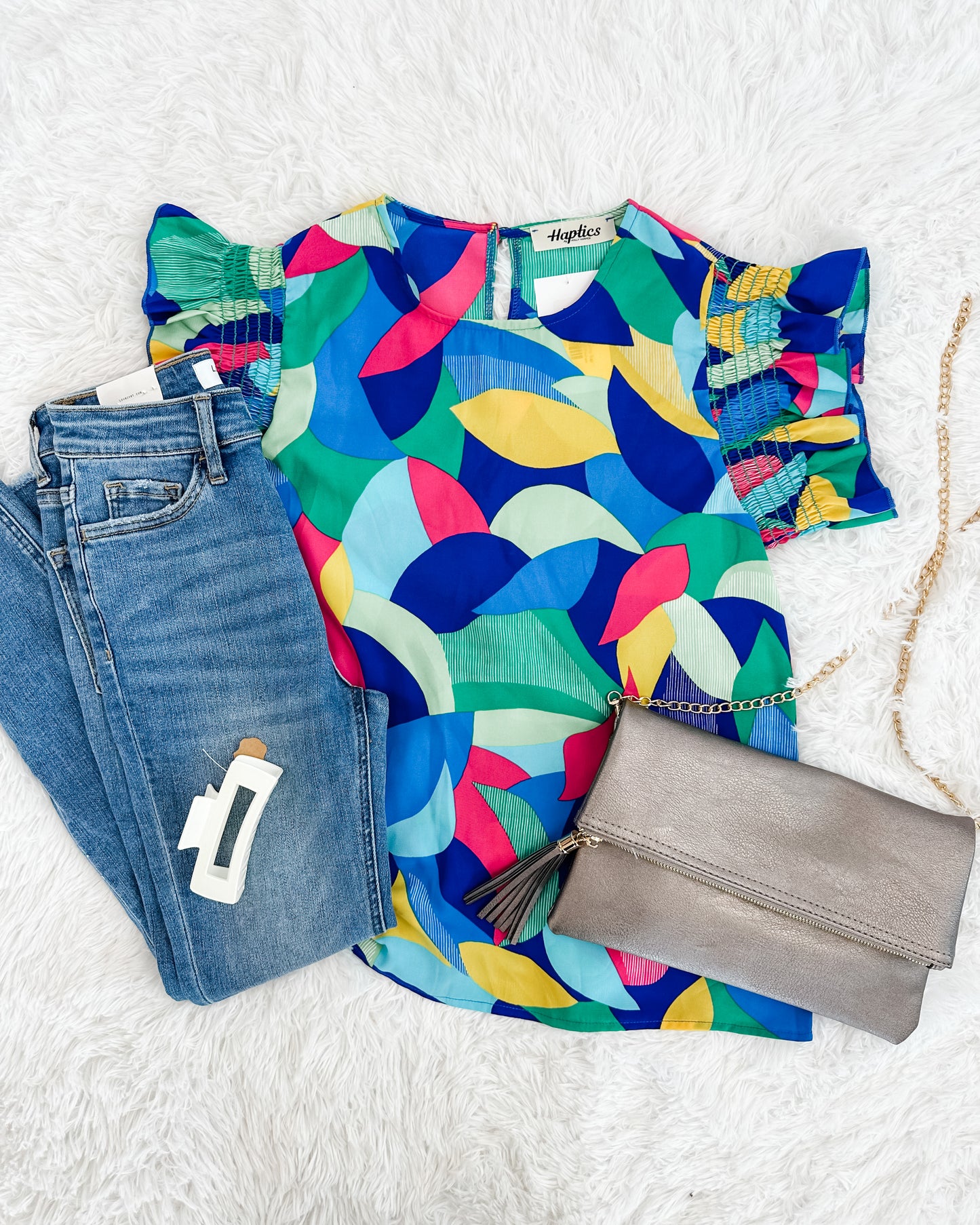 Stained Glass Geometric Top