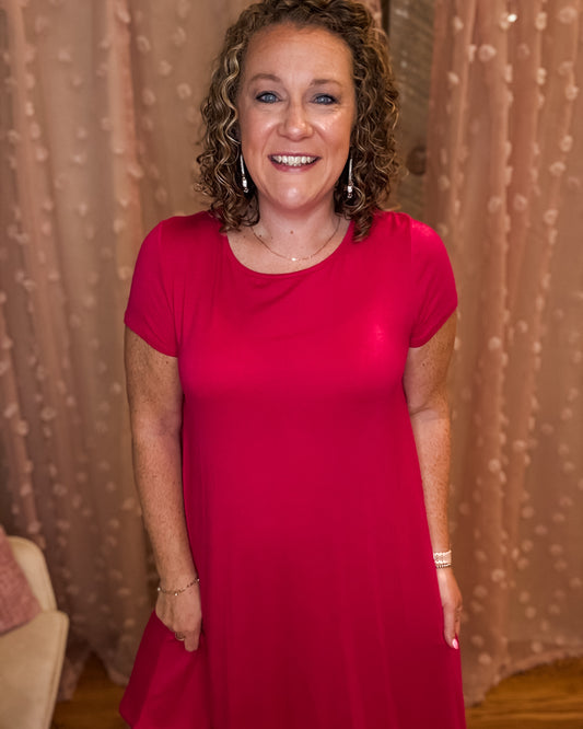 Simply Basic Casual Midi Dress