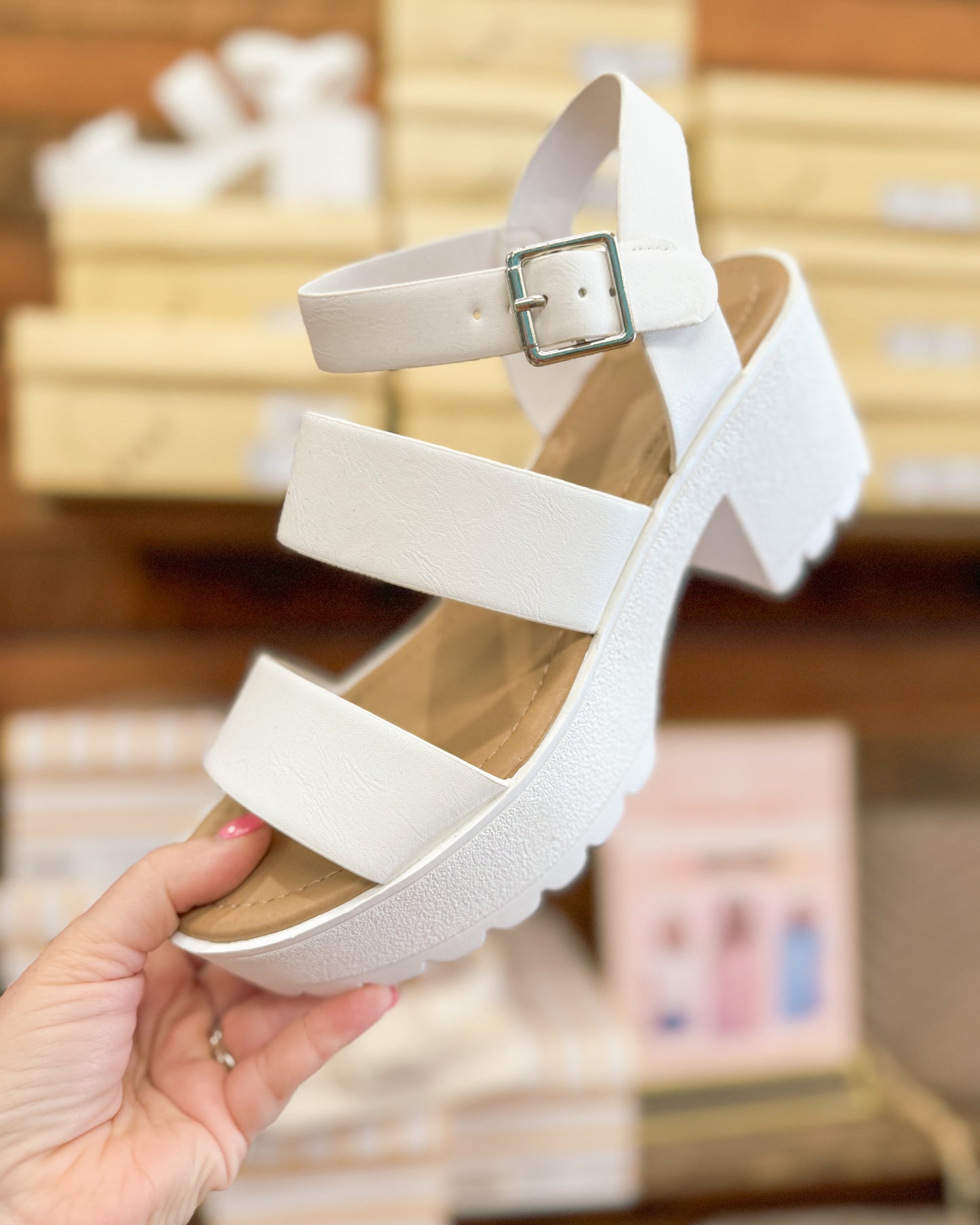 Adalyn Wide Strap Platform Sandals