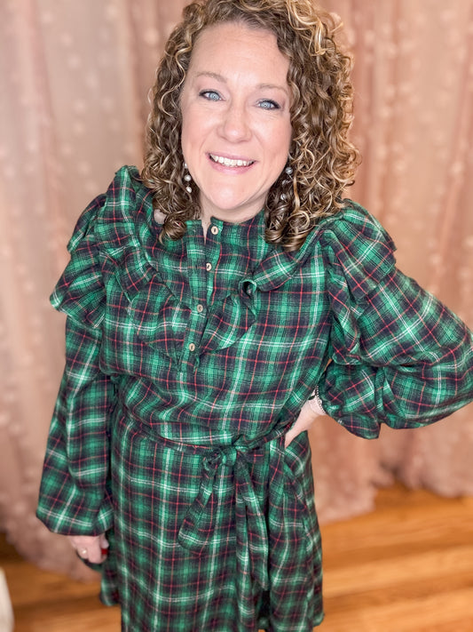 At Your Best Plaid Mini Dress