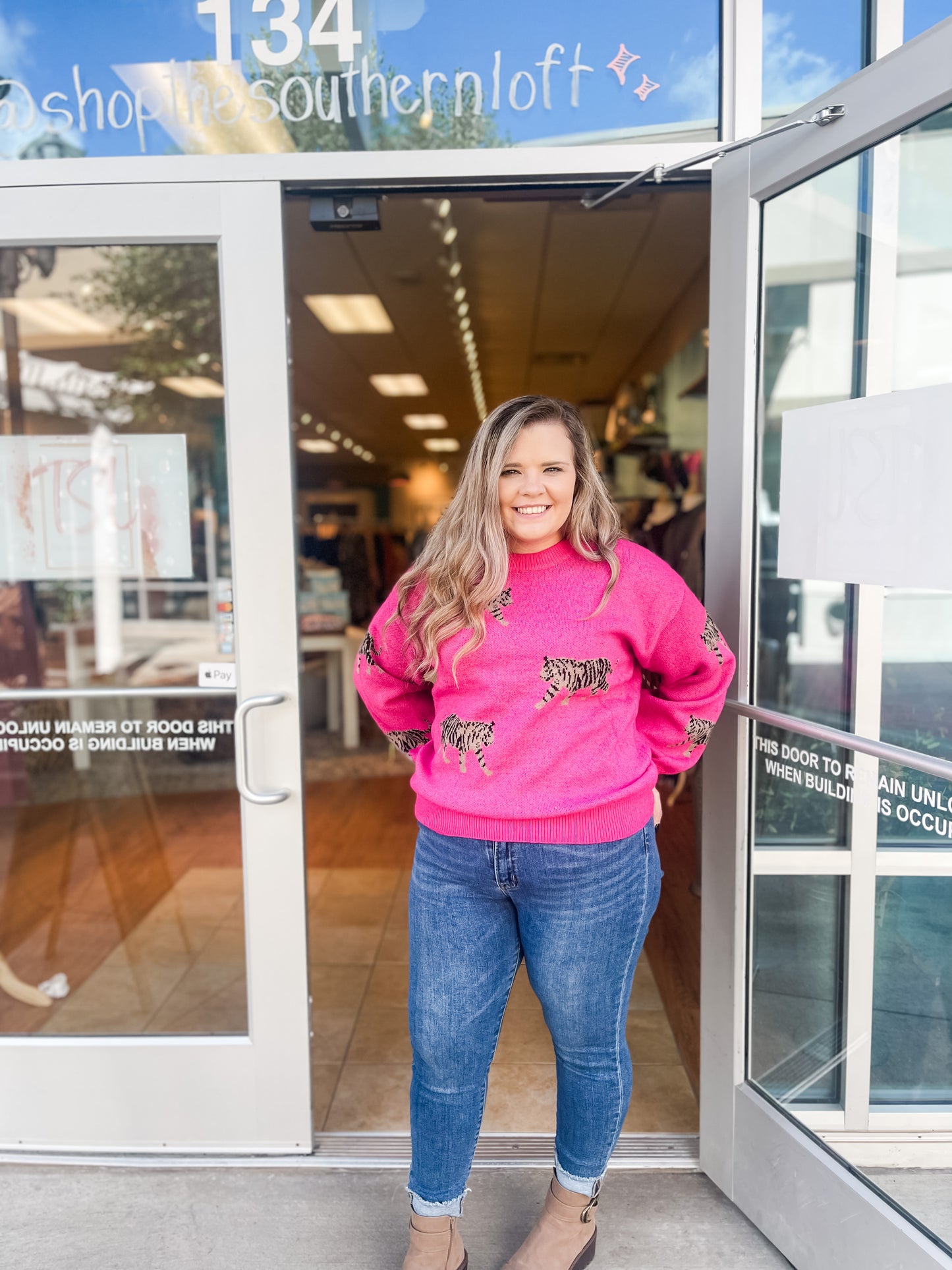 Welcome To The Wild Tiger Pattern Sweater