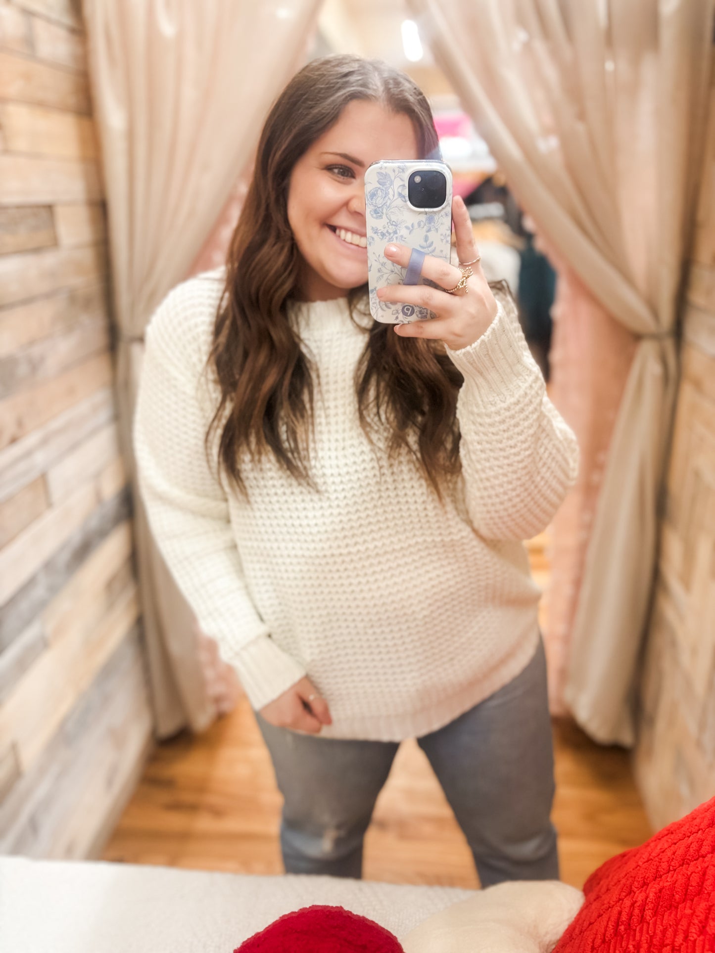 Now Or Never Waffle Knit Sweater