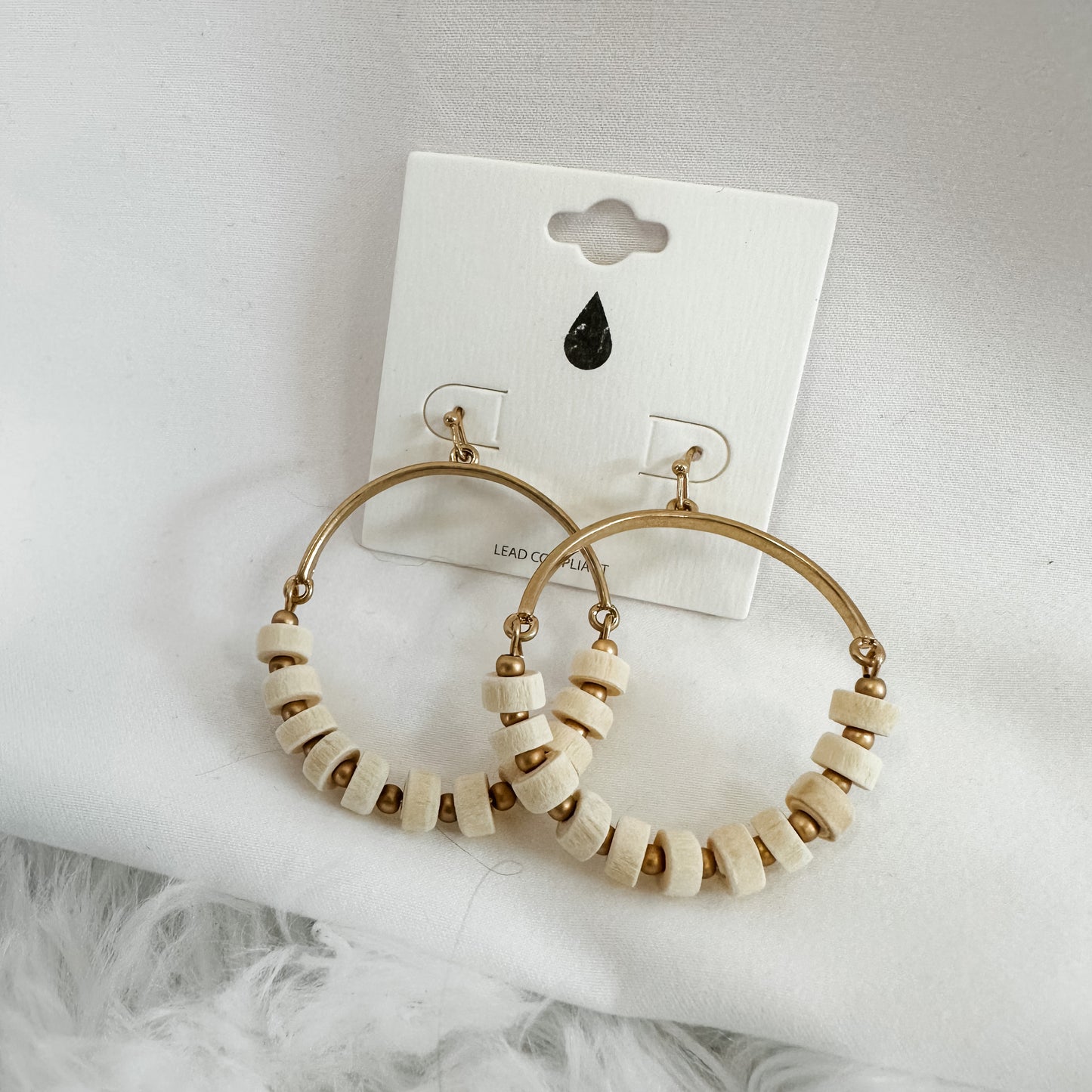 Pushing Limits Wood Beaded Earrings