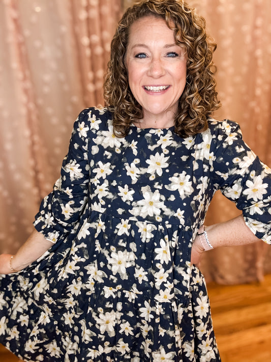 Just For Today Floral Tiered Dress