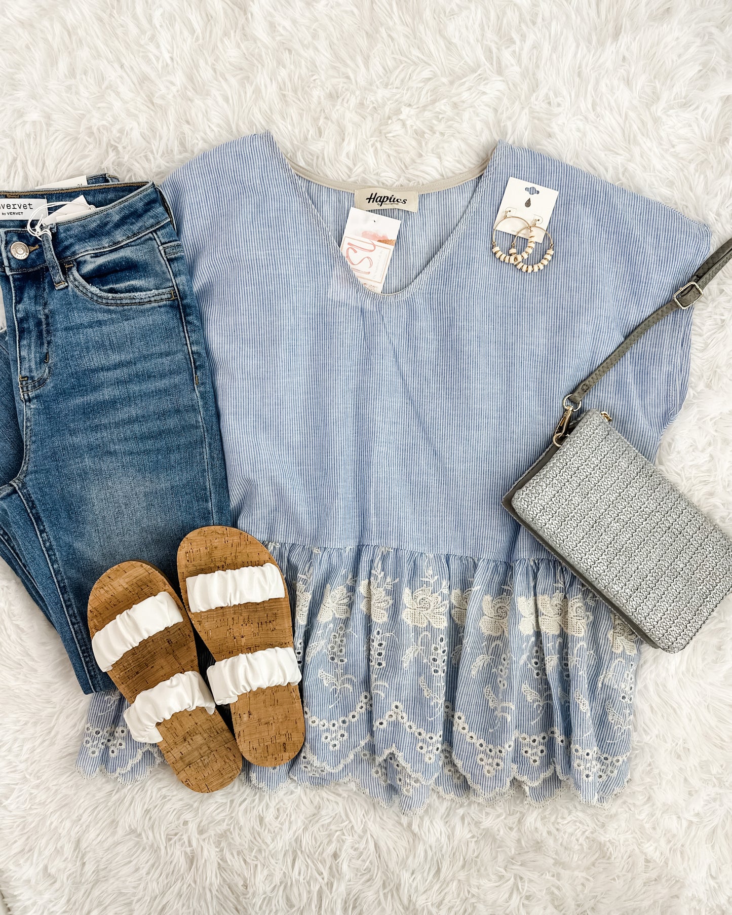 Similar Reason Embroidered Top
