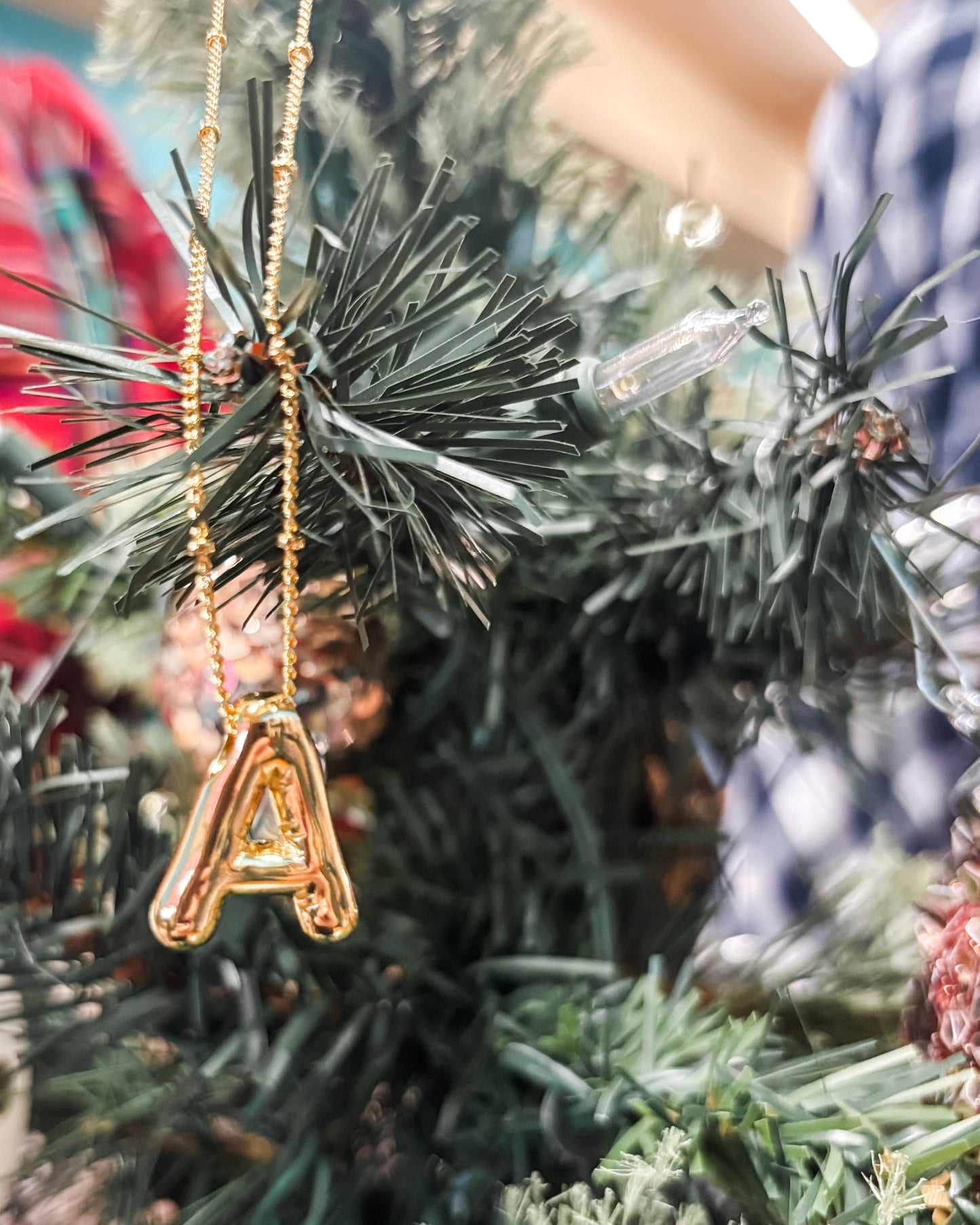Personalized Bubble Balloon Initial Necklace