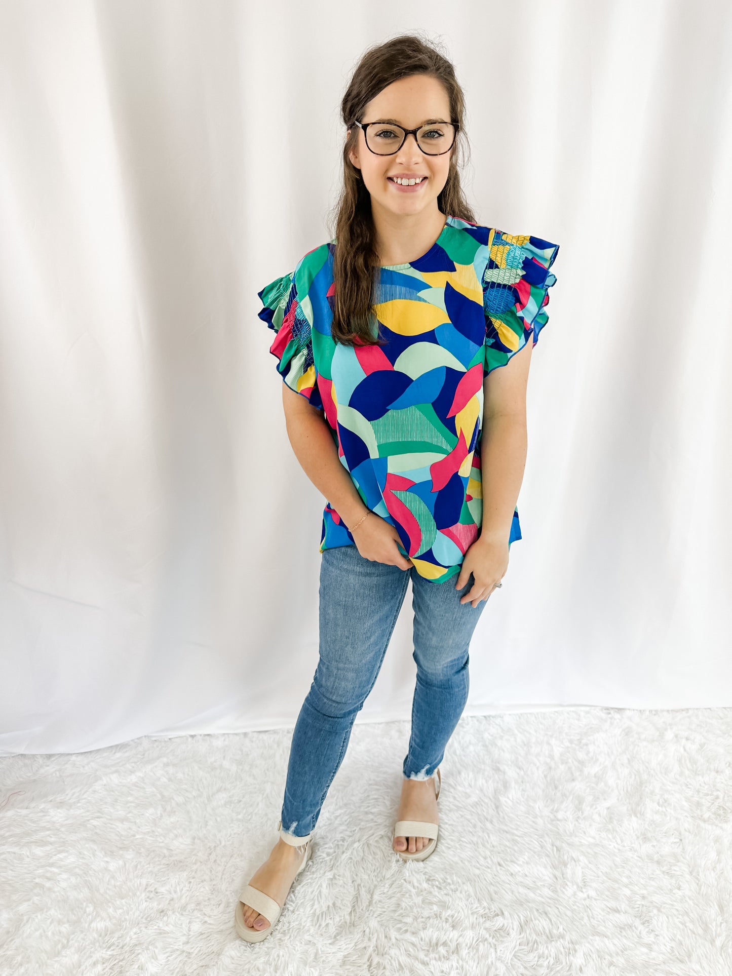 Stained Glass Geometric Top