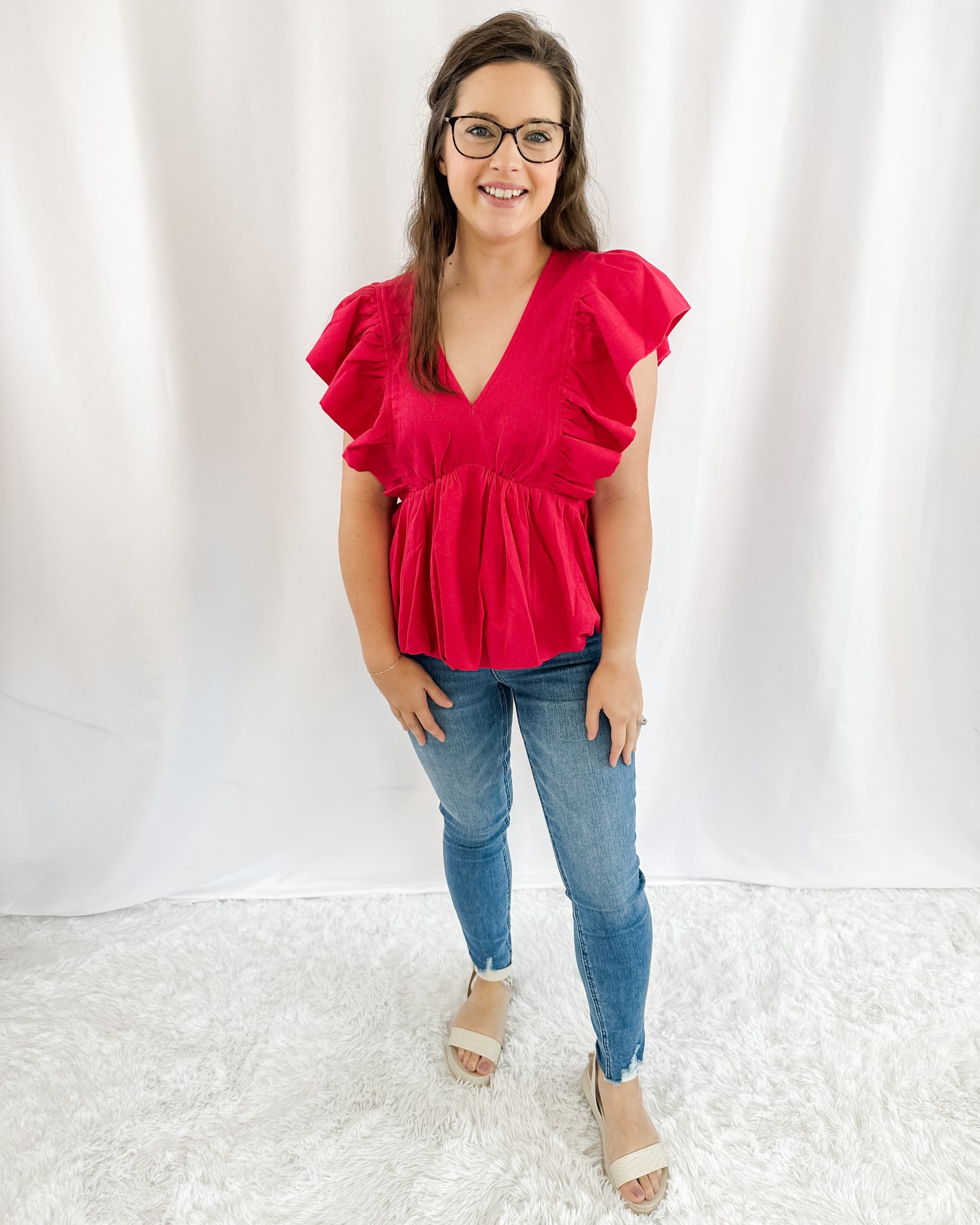 Love You A Brunch Bubble Hem Top