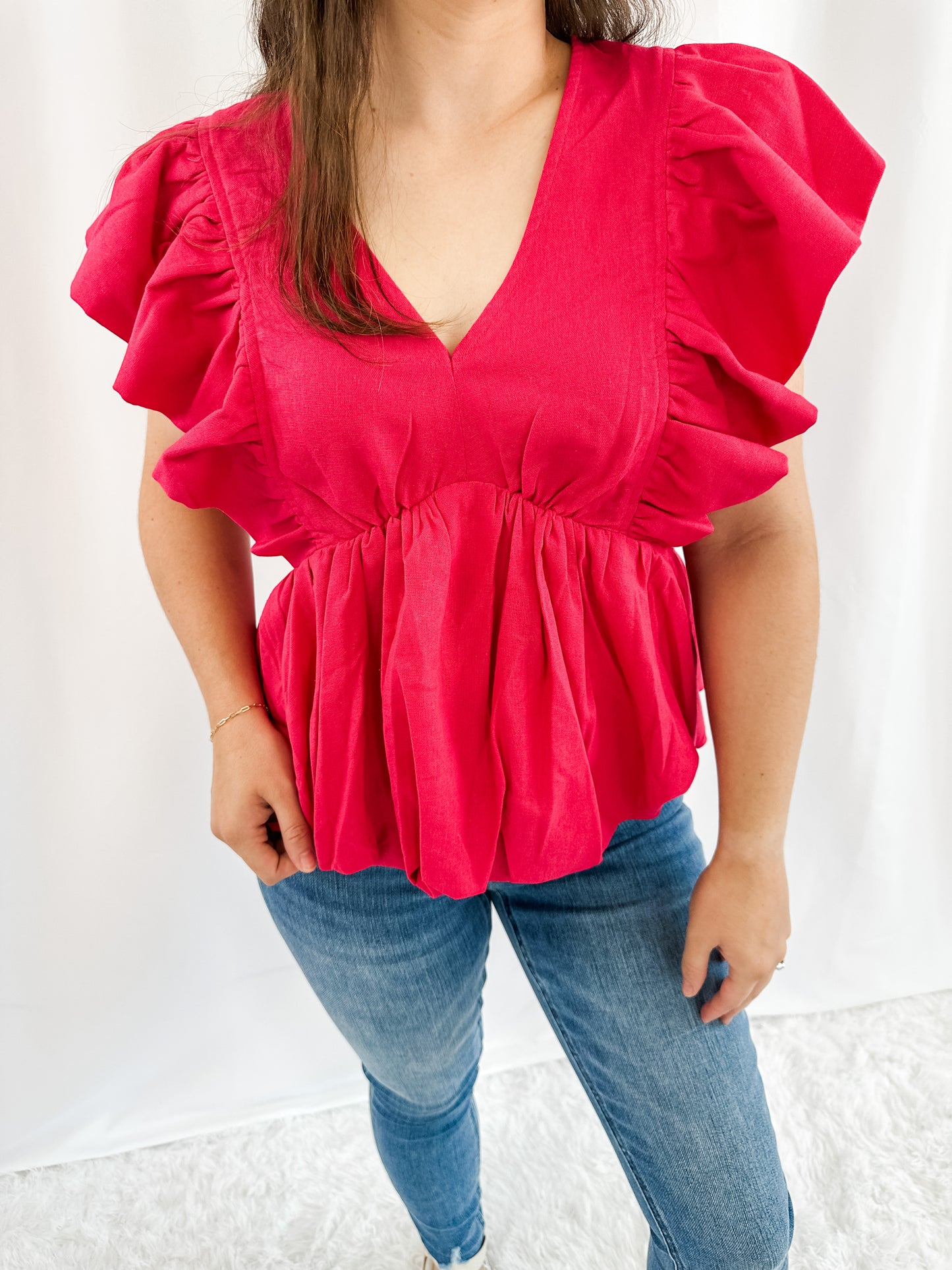 Love You A Brunch Bubble Hem Top