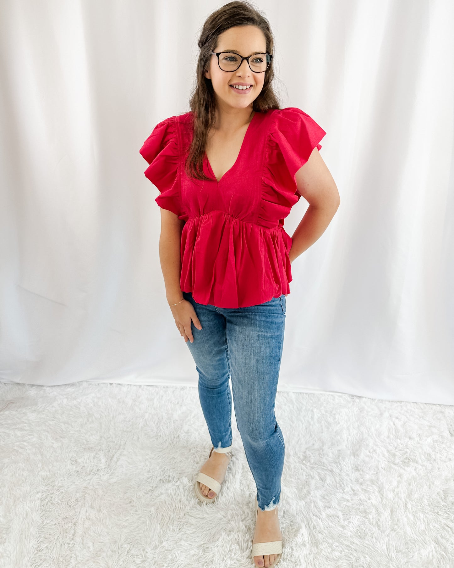 Love You A Brunch Bubble Hem Top