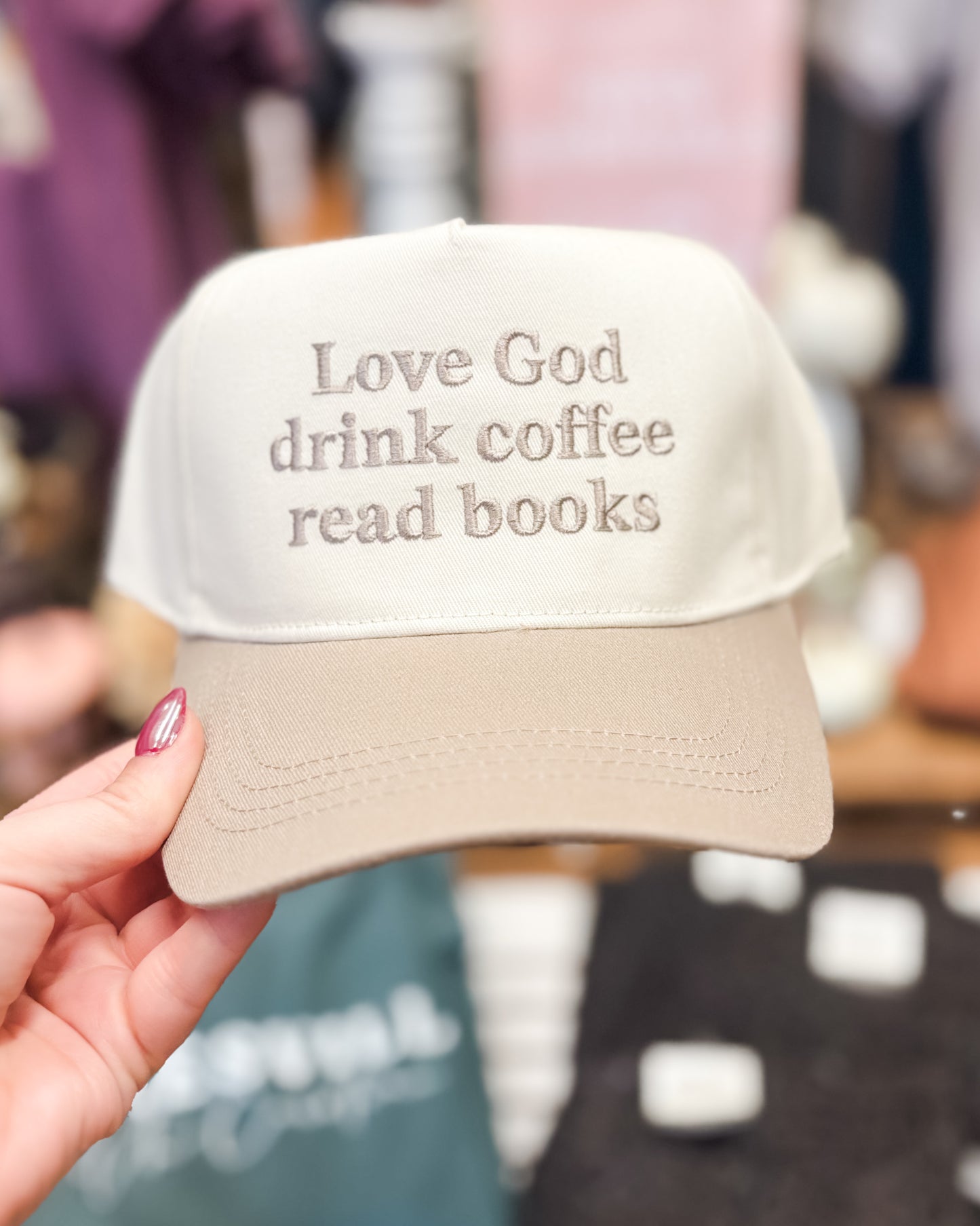 Love God, Drink Coffee, Read Books Hat