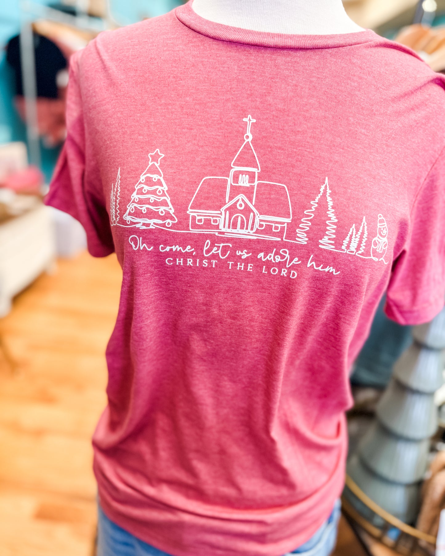 Oh Come Let Us Adore Him Graphic Tee