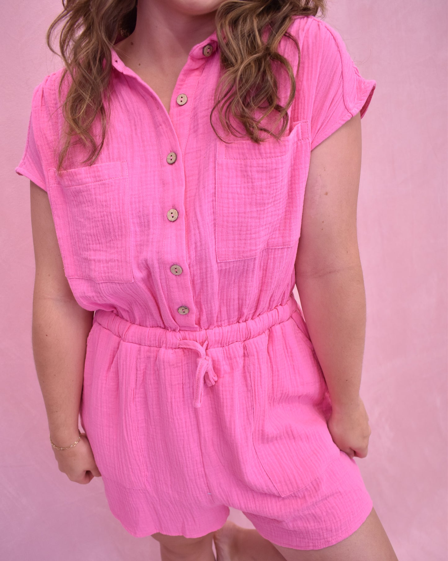 Path to Happiness Button Down Romper