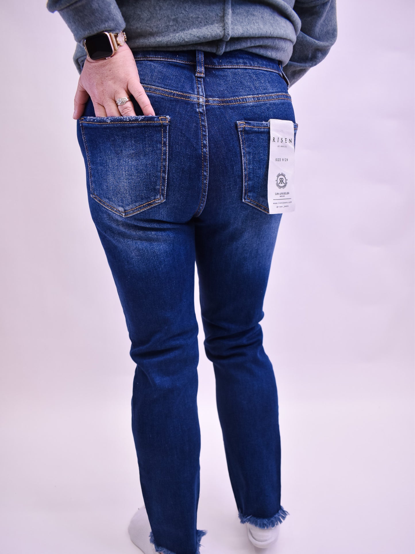RISEN Tummy Control Crop Skinny Jeans