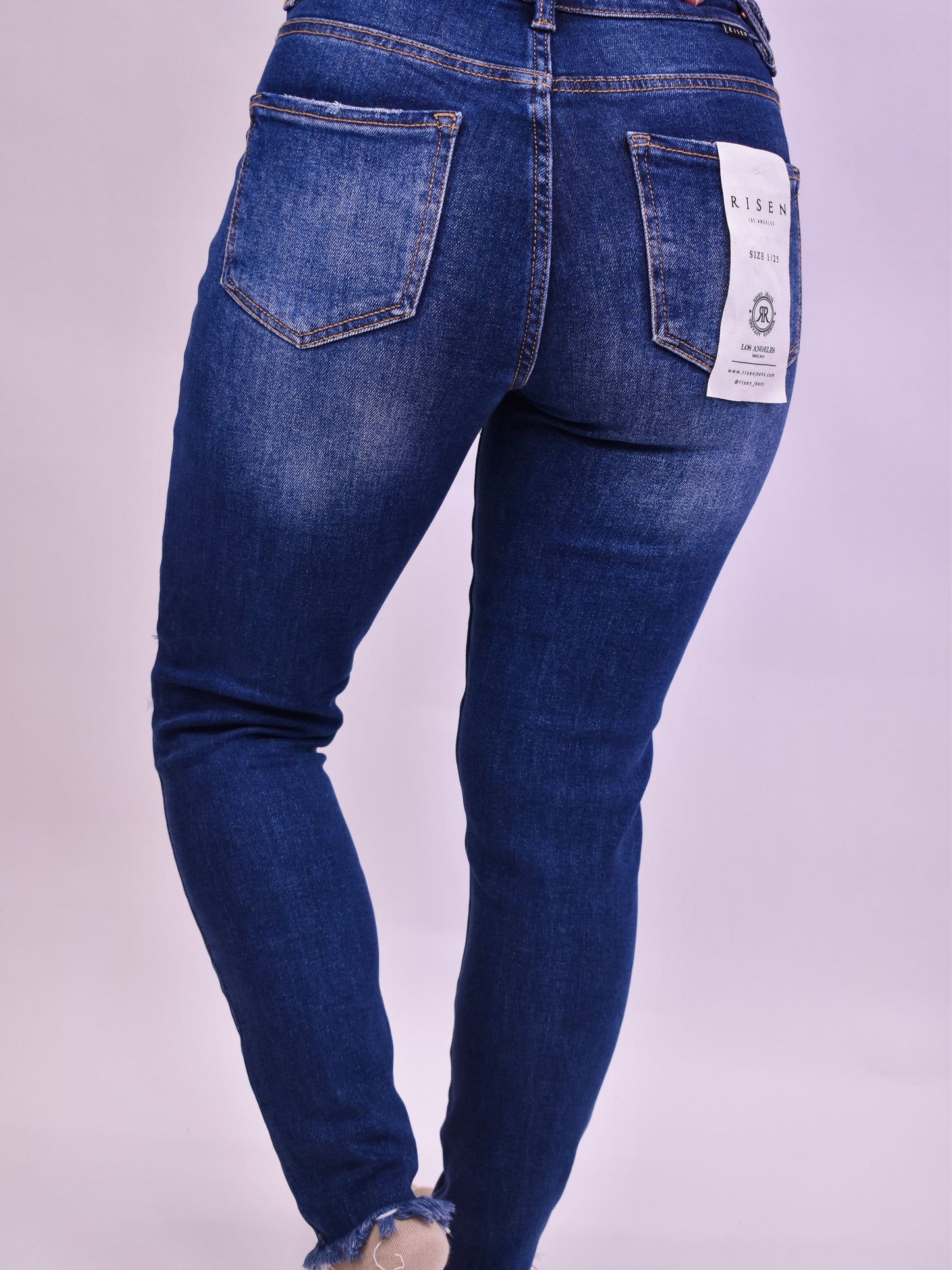RISEN Tummy Control Crop Skinny Jeans
