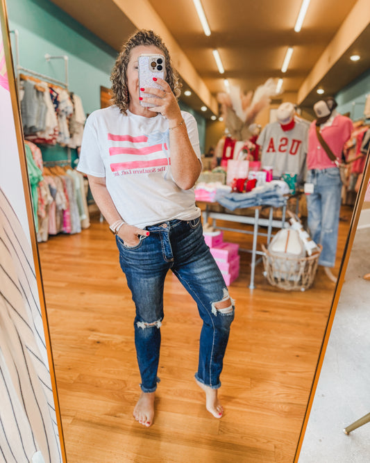 RISEN Tummy Control Crop Skinny Jeans