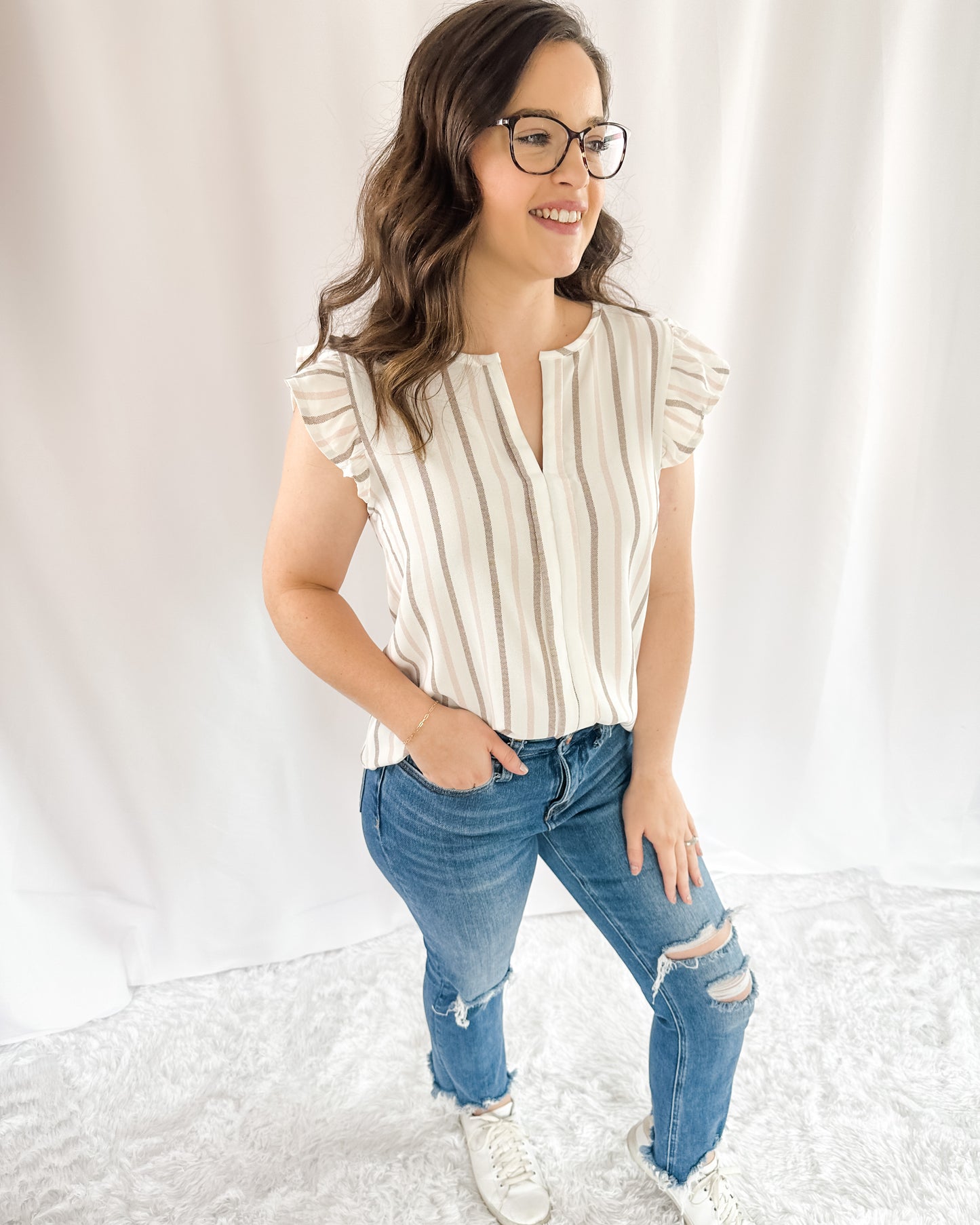 Second Chance Ruffle Sleeve Top