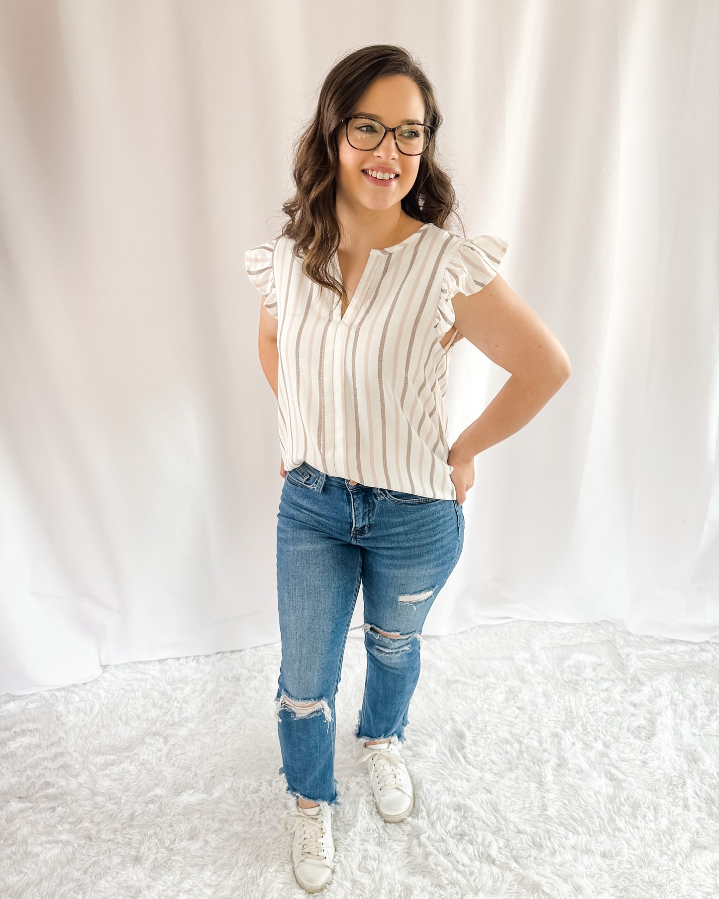 Second Chance Ruffle Sleeve Top