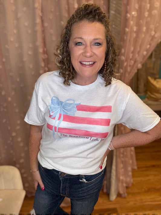 TSL Bows + Stripes Graphic Tee