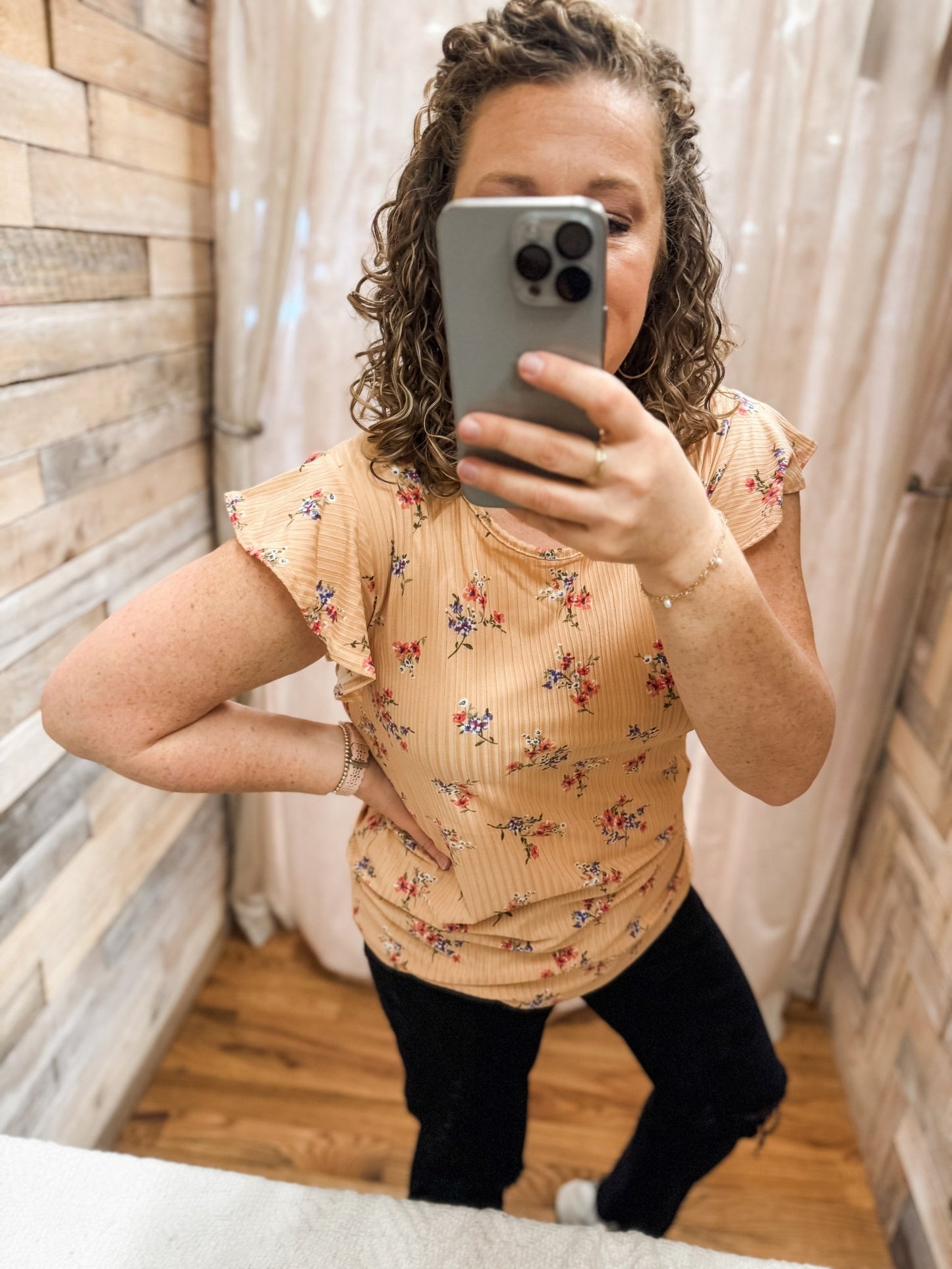 All Over Floral Knit Top - The Southern Loft