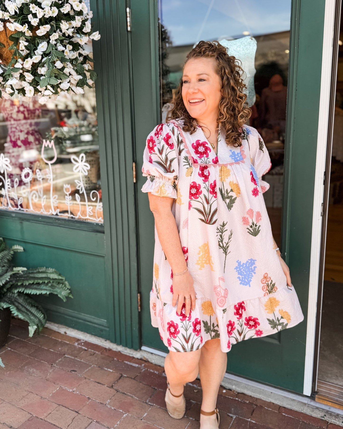 Florence Views Multi Flower Print Dress - The Southern Loft