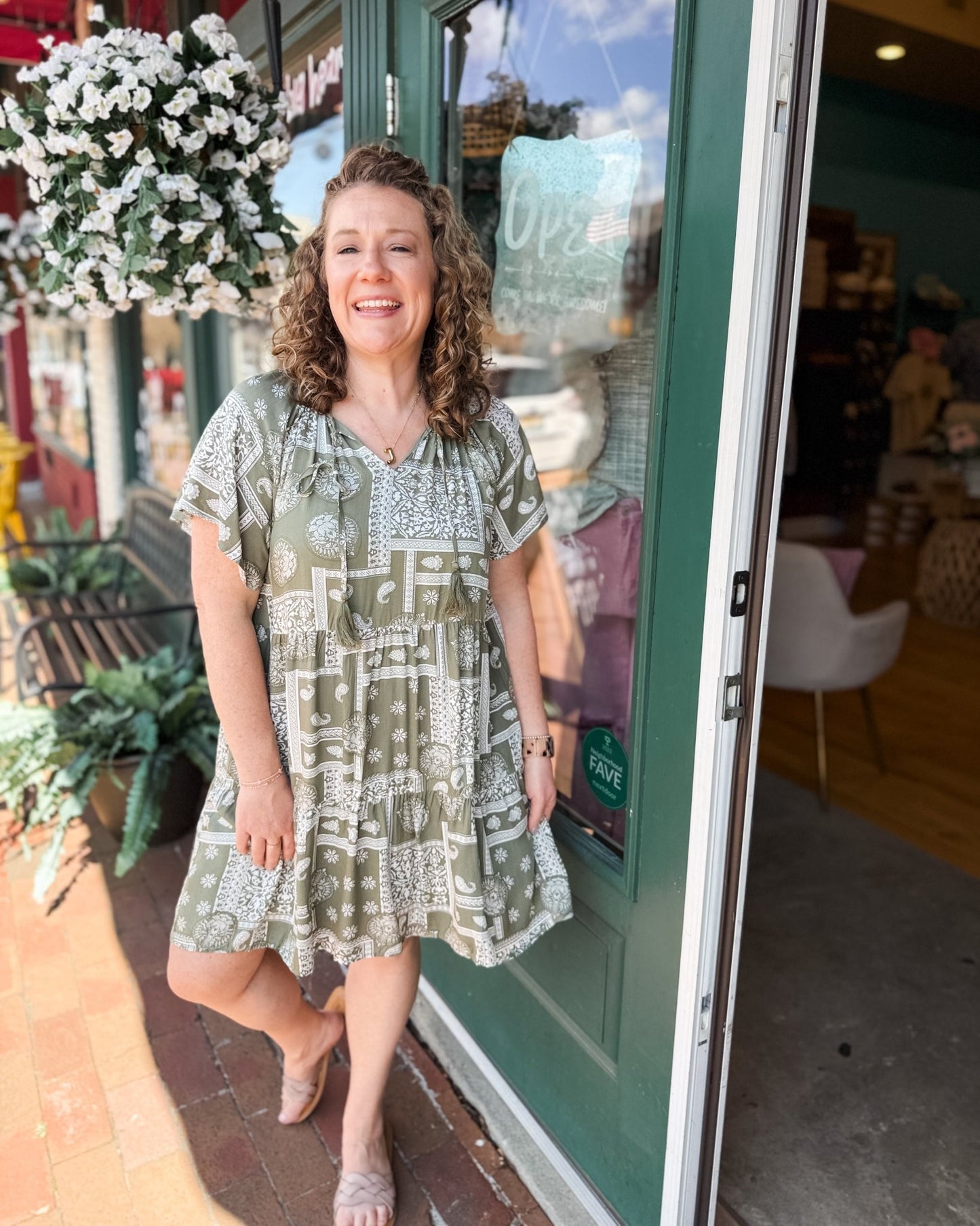 Memory Lane Patchwork Print Mini Dress - The Southern Loft