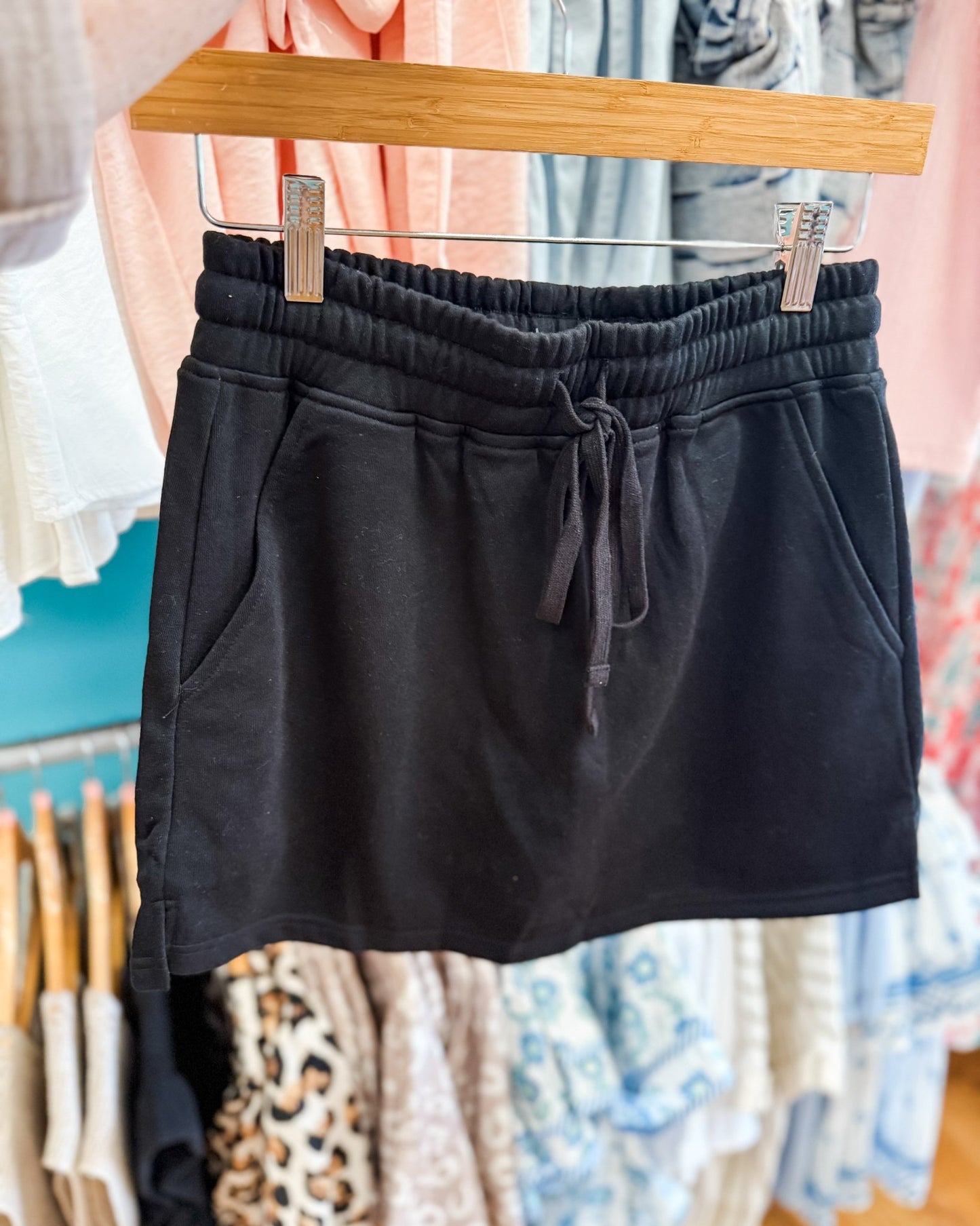 Simple As That Drawstring Mini Skort - The Southern Loft