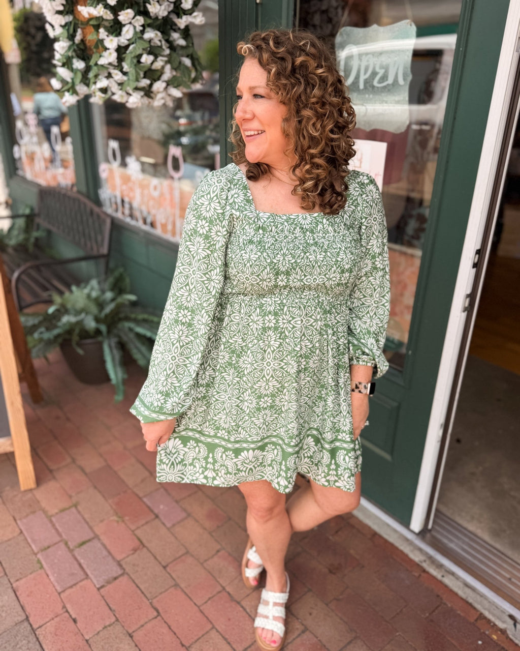 Subtle Sweetness Balloon Sleeve Dress