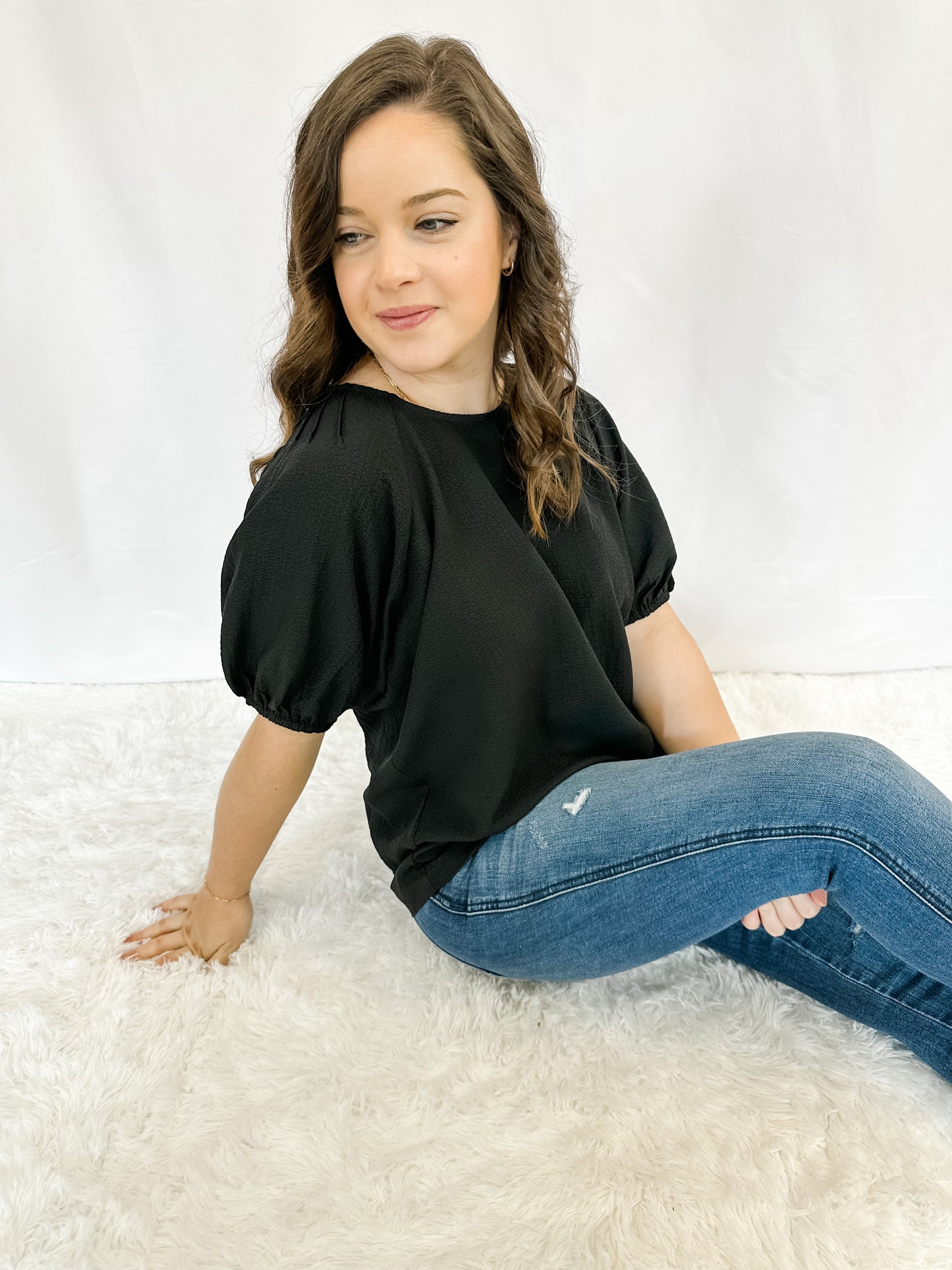 About Last Night Puff Sleeve Top