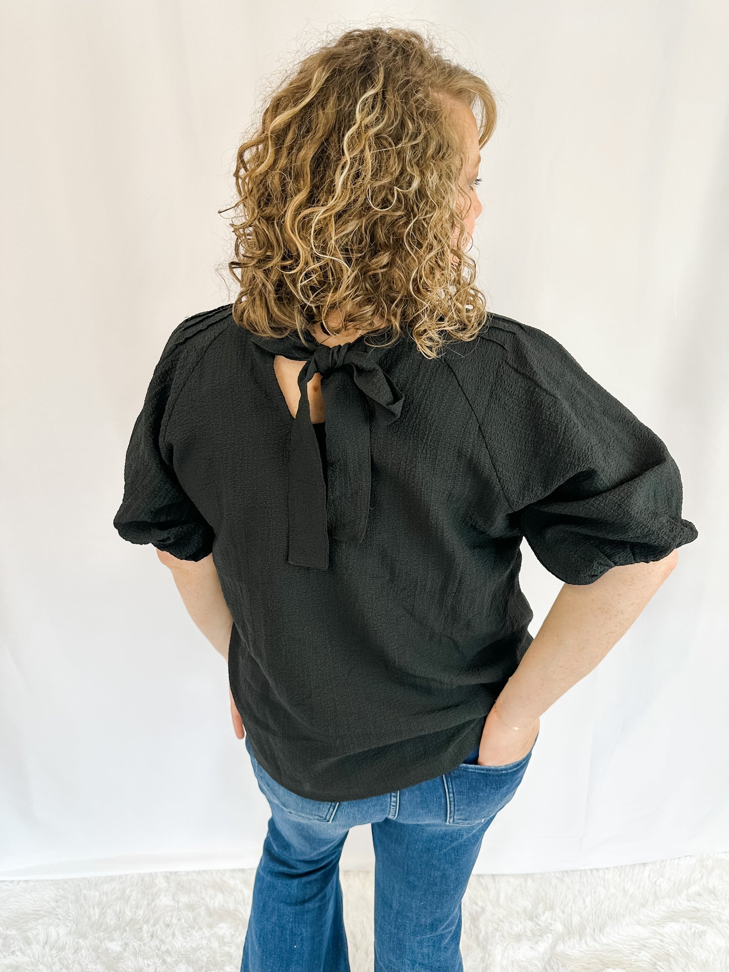 About Last Night Puff Sleeve Top