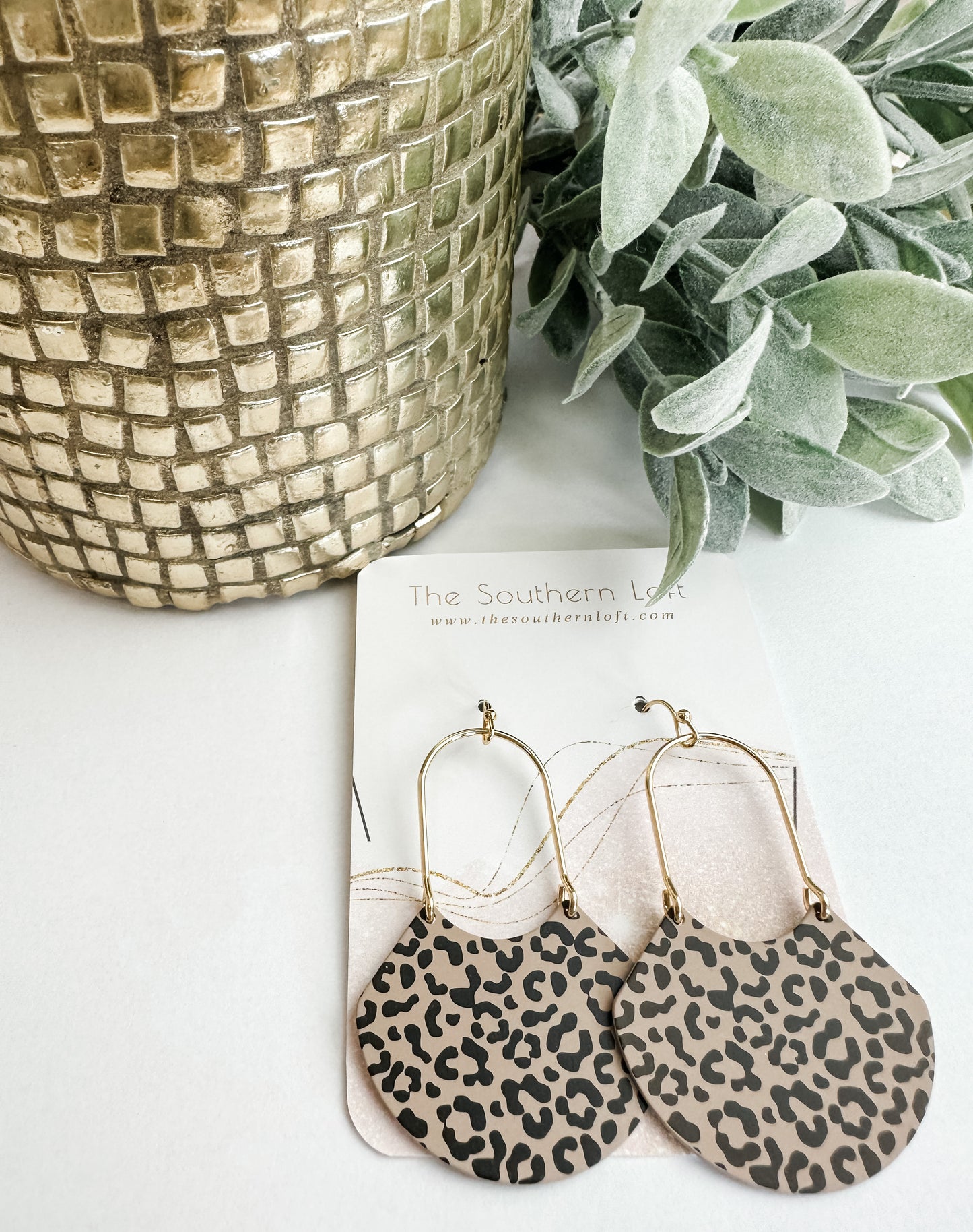 Animal Print Metal Earring