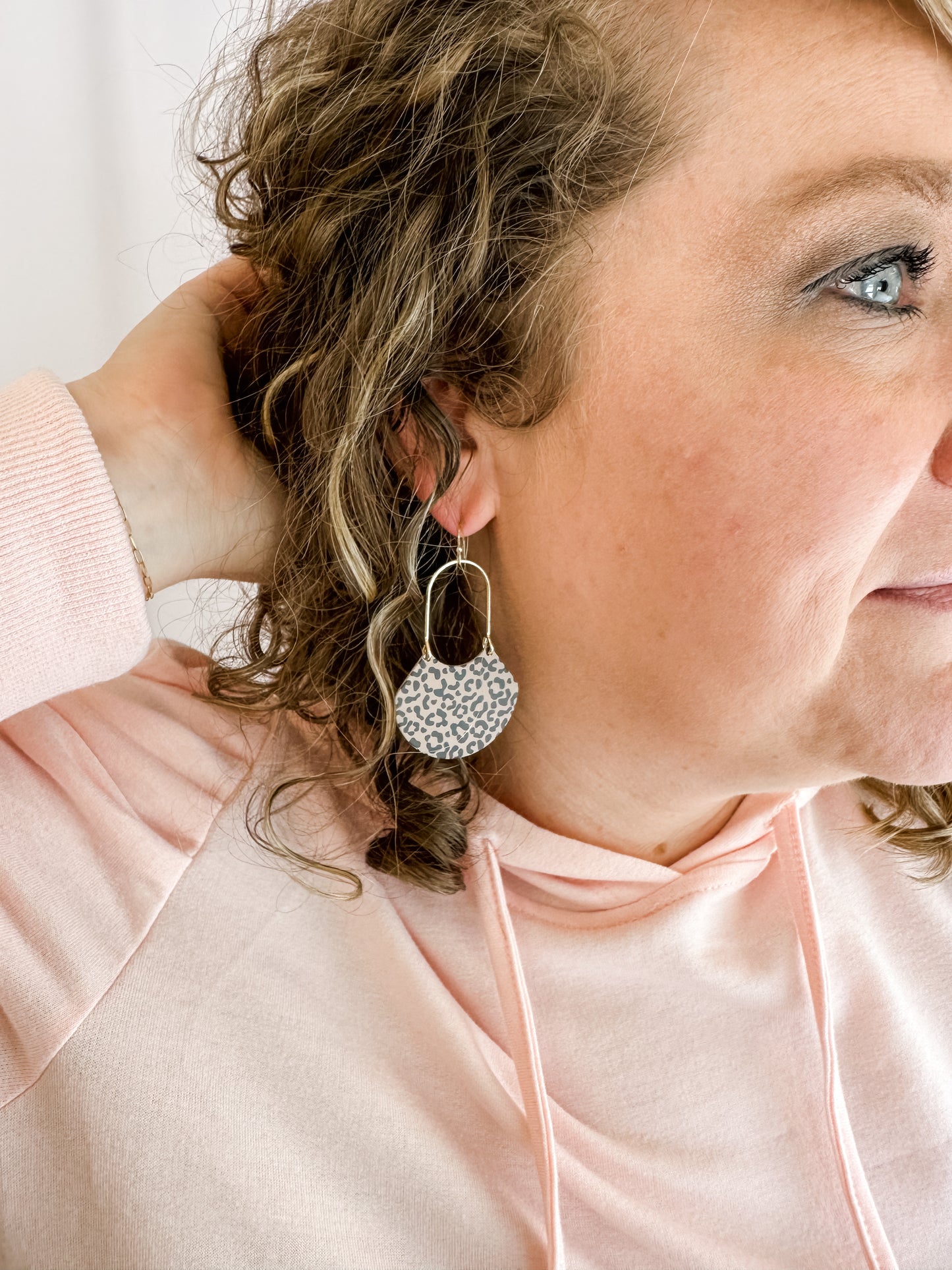 Animal Print Metal Earring