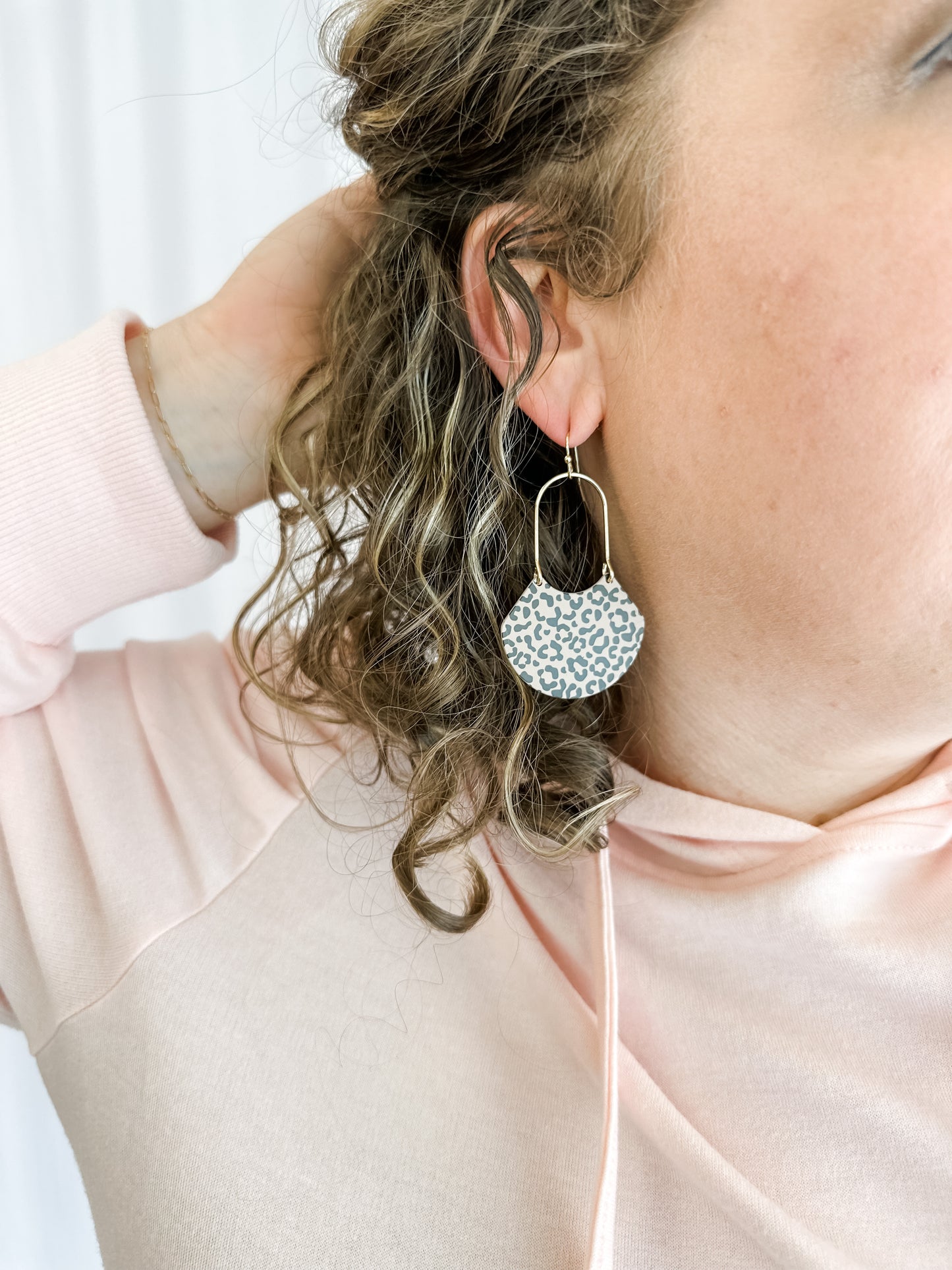 Animal Print Metal Earring