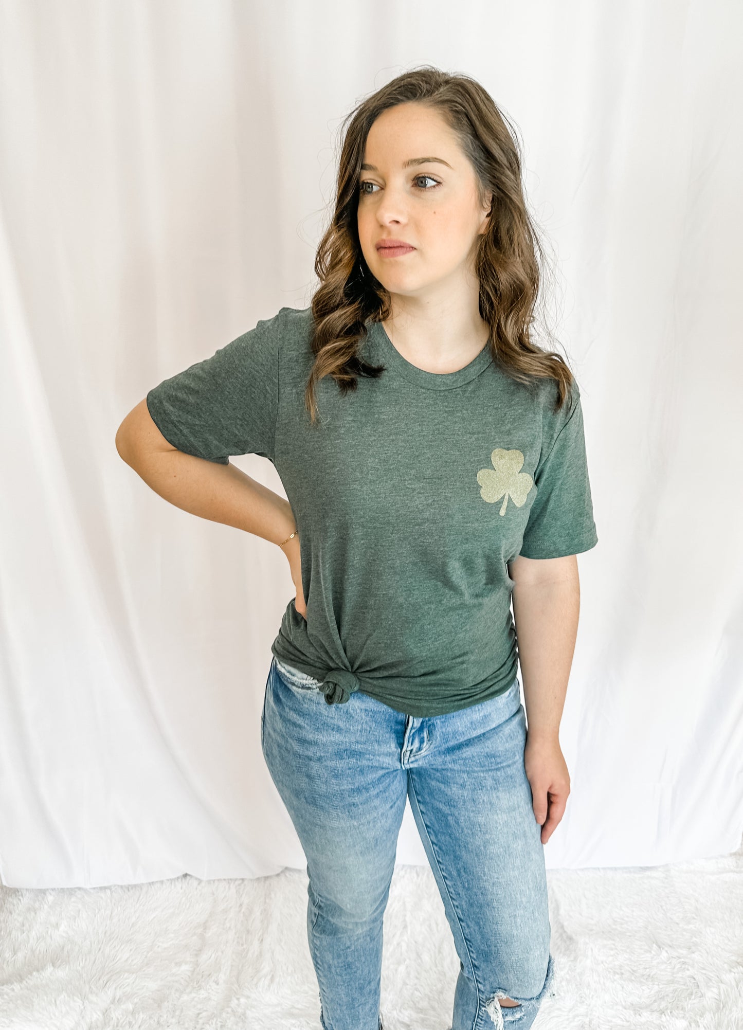Glitter Shamrock Graphic Tee