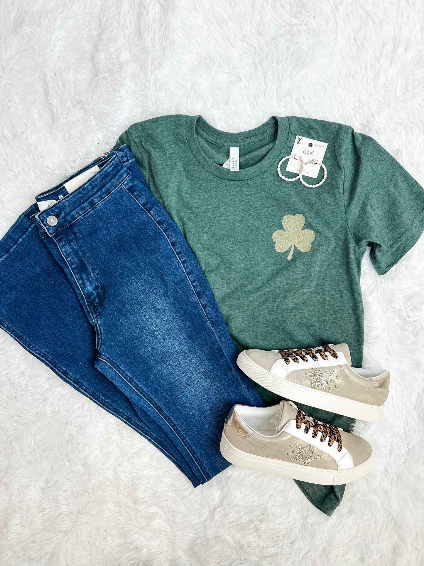 Glitter Shamrock Graphic Tee