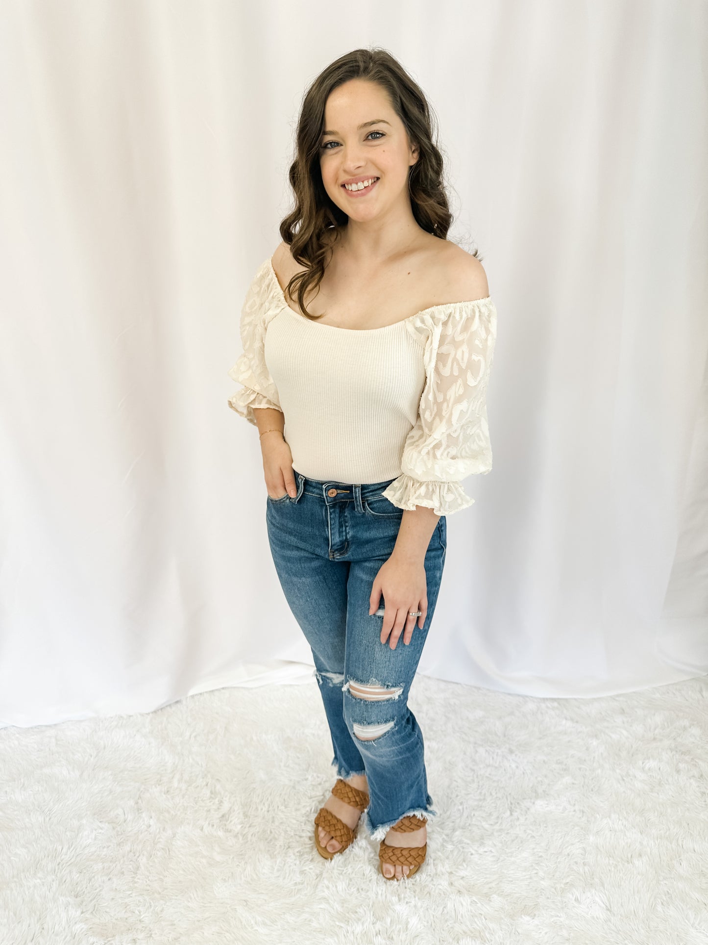 Just Feels Right Balloon Sleeve Top