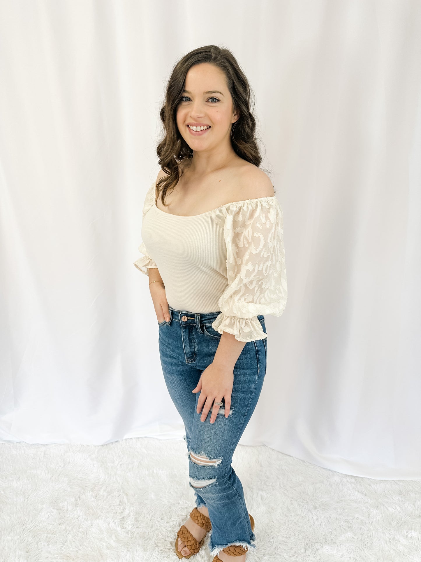 Just Feels Right Balloon Sleeve Top