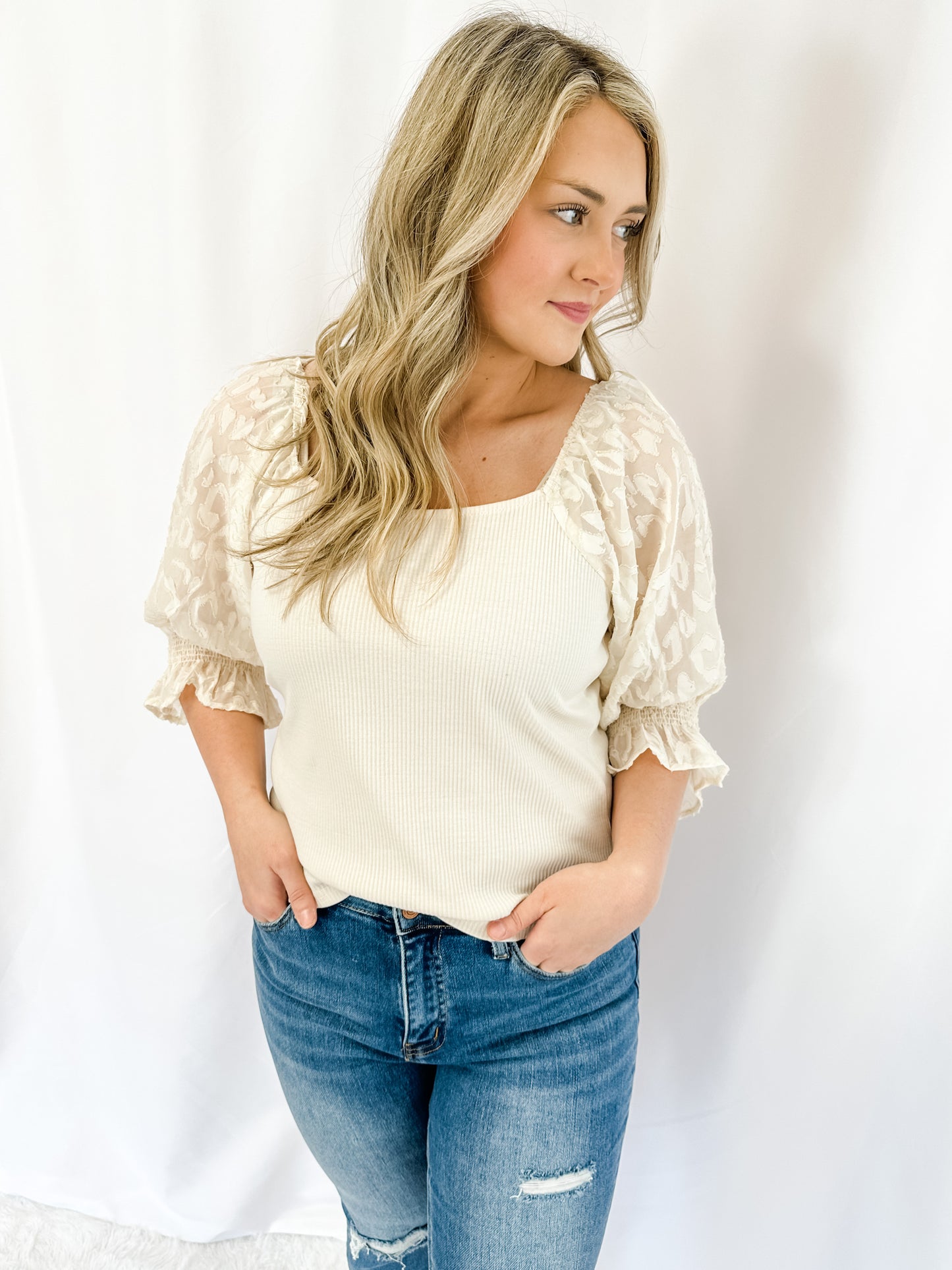 Just Feels Right Balloon Sleeve Top