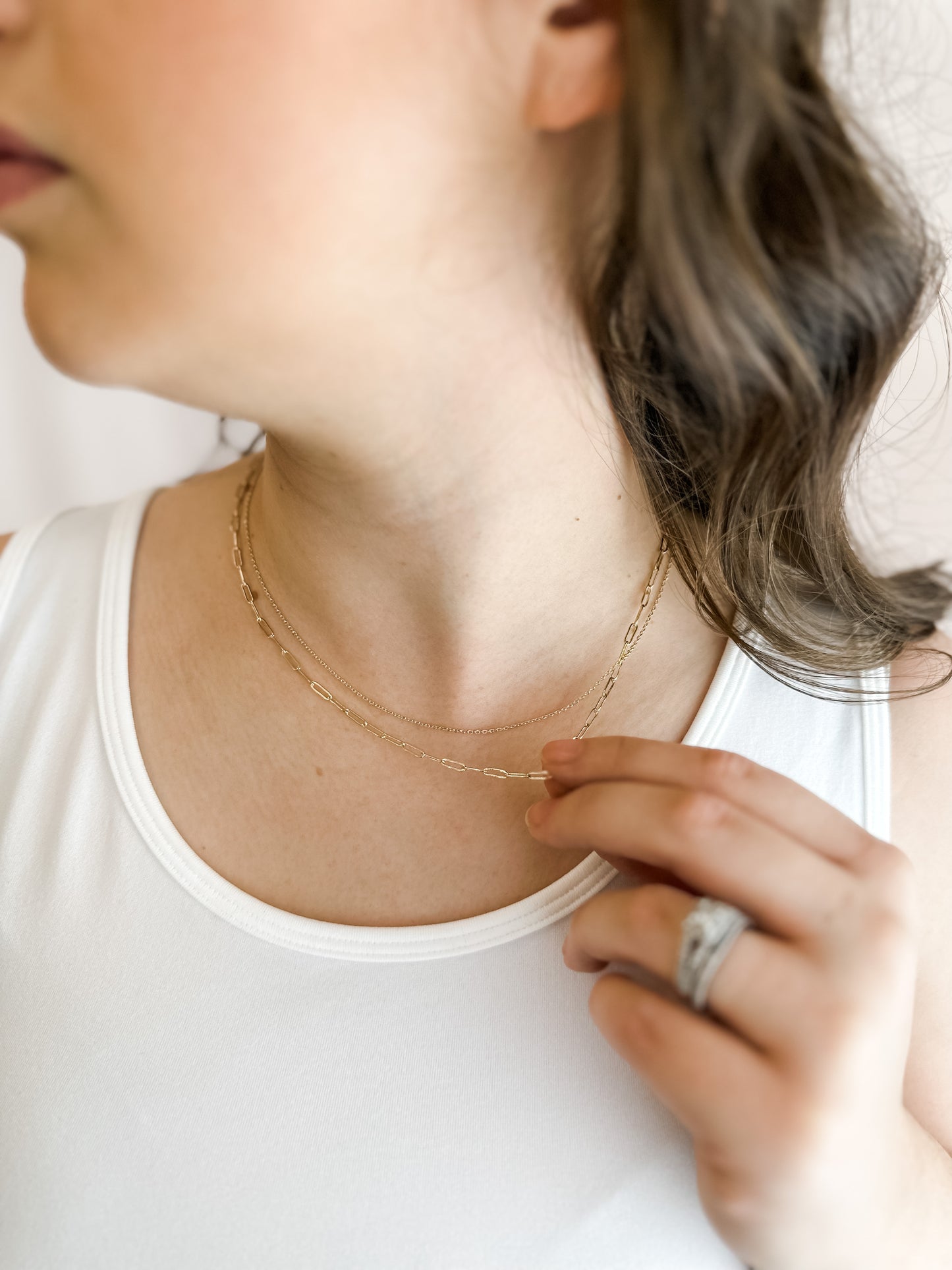 Layered Paperclip Necklace