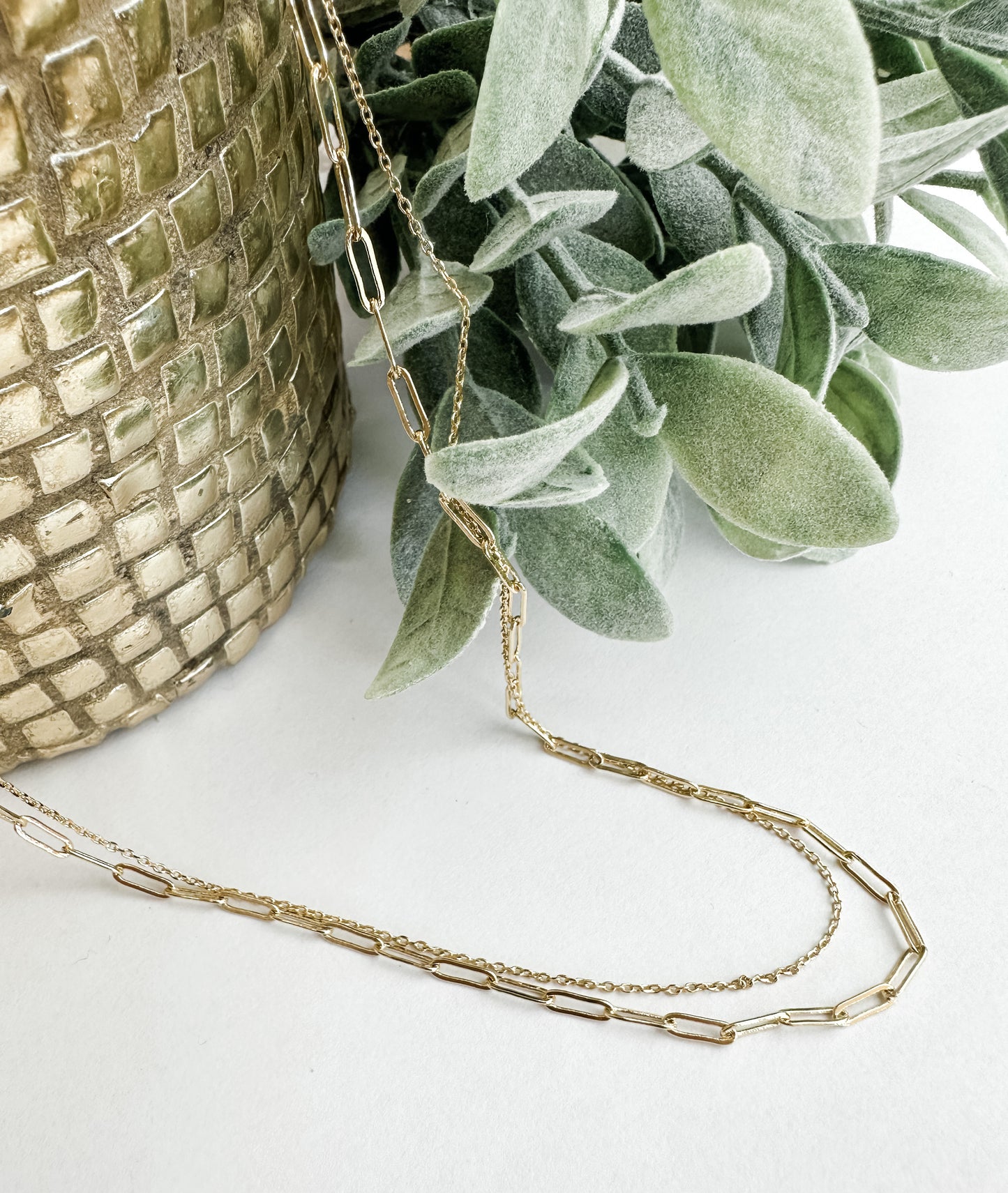 Layered Paperclip Necklace