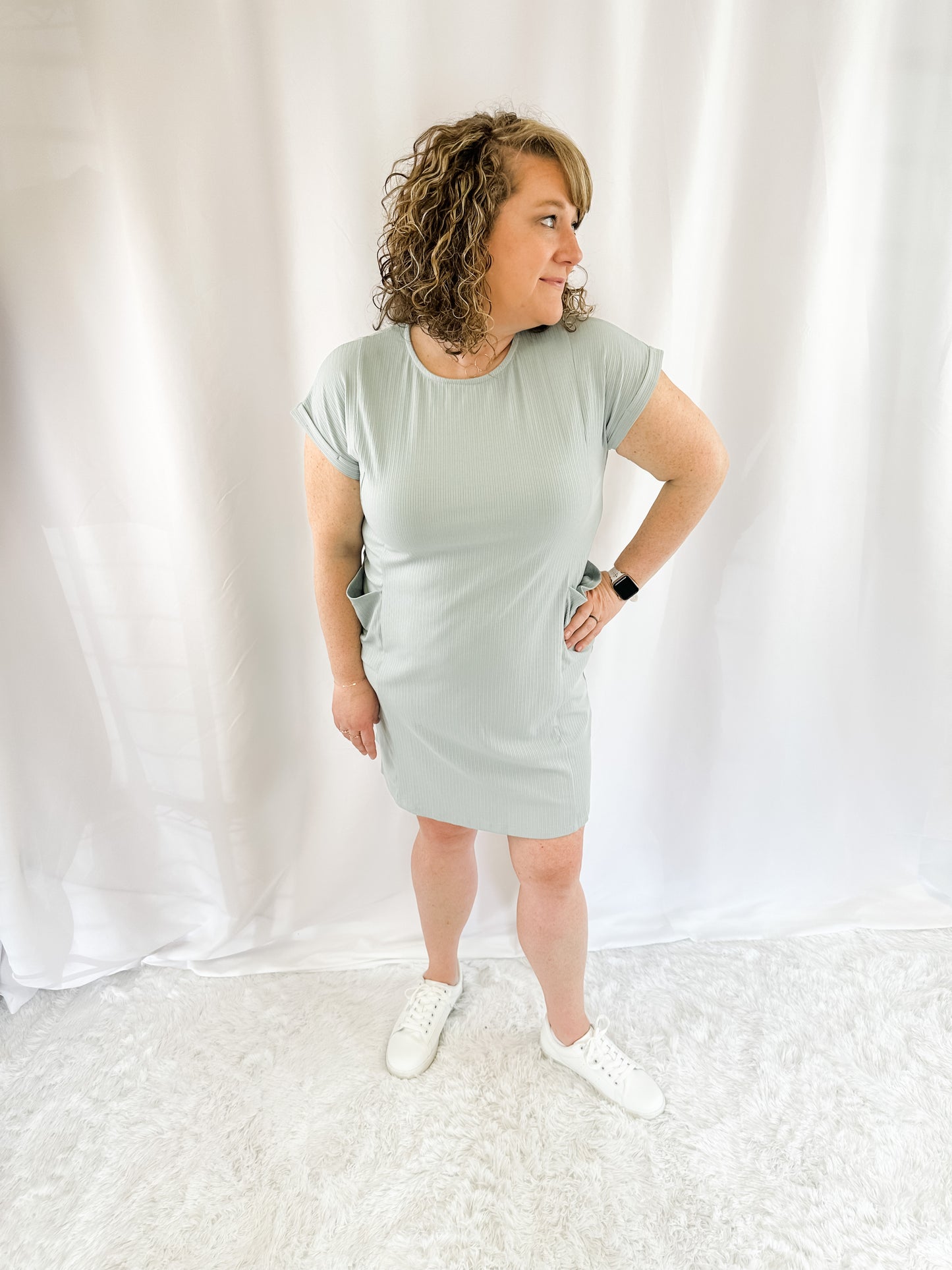 Making It Easy Mini Shift Dress