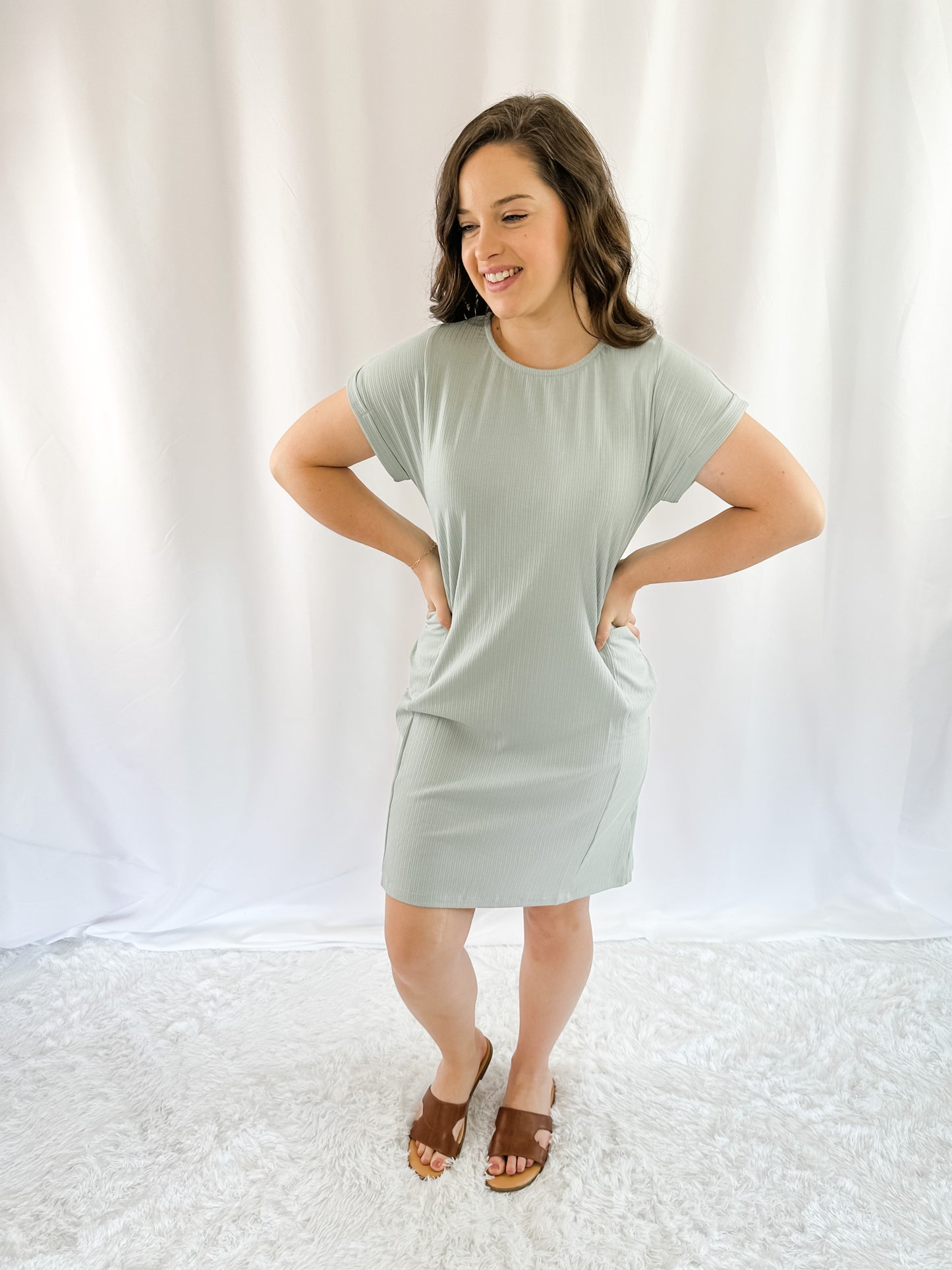 Making It Easy Mini Shift Dress