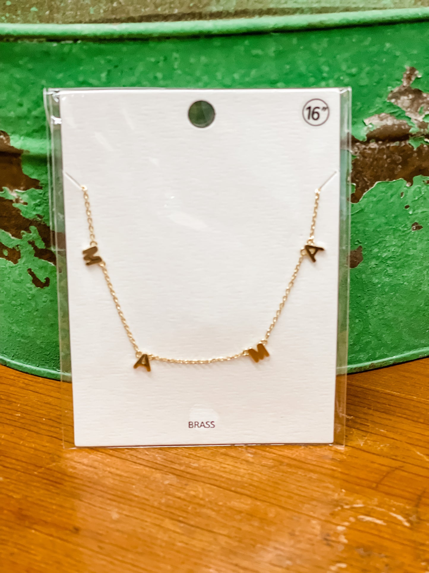 Mama Gold Plated Word Necklace