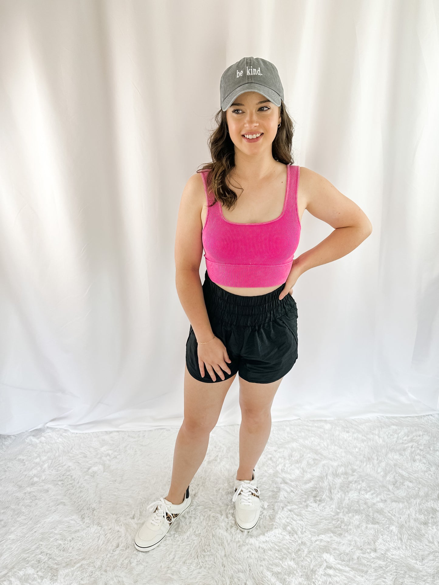 Stop The Music Ribbed Crop Tank Top