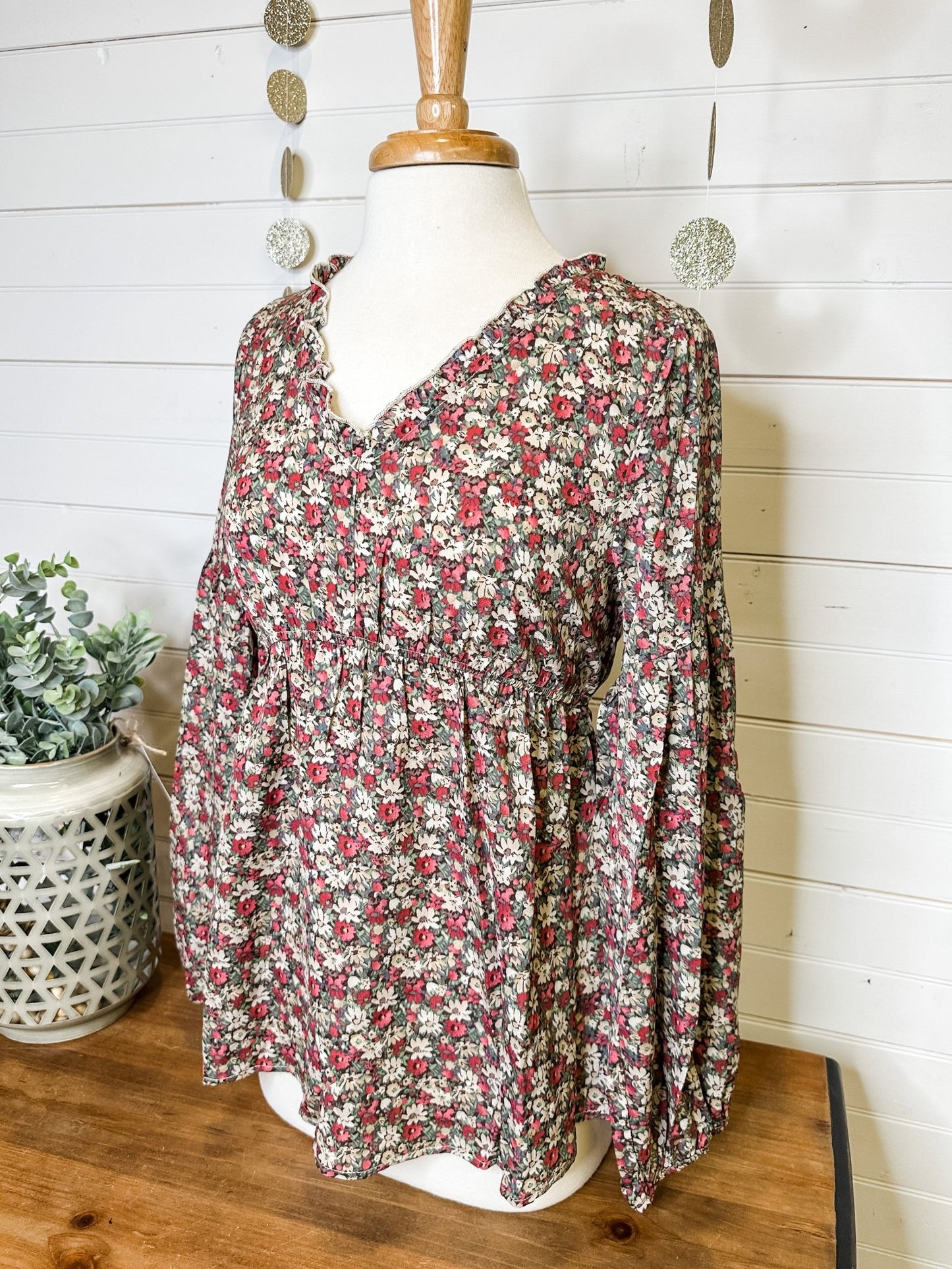Time After Time Floral Top - The Southern Loft