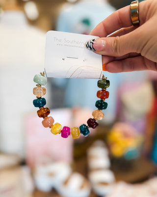 a multi beaded chunky bracelet