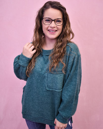 Cappuccino Please Brushed Hi-Low Sweater