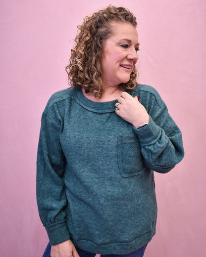 Cappuccino Please Brushed Hi-Low Sweater